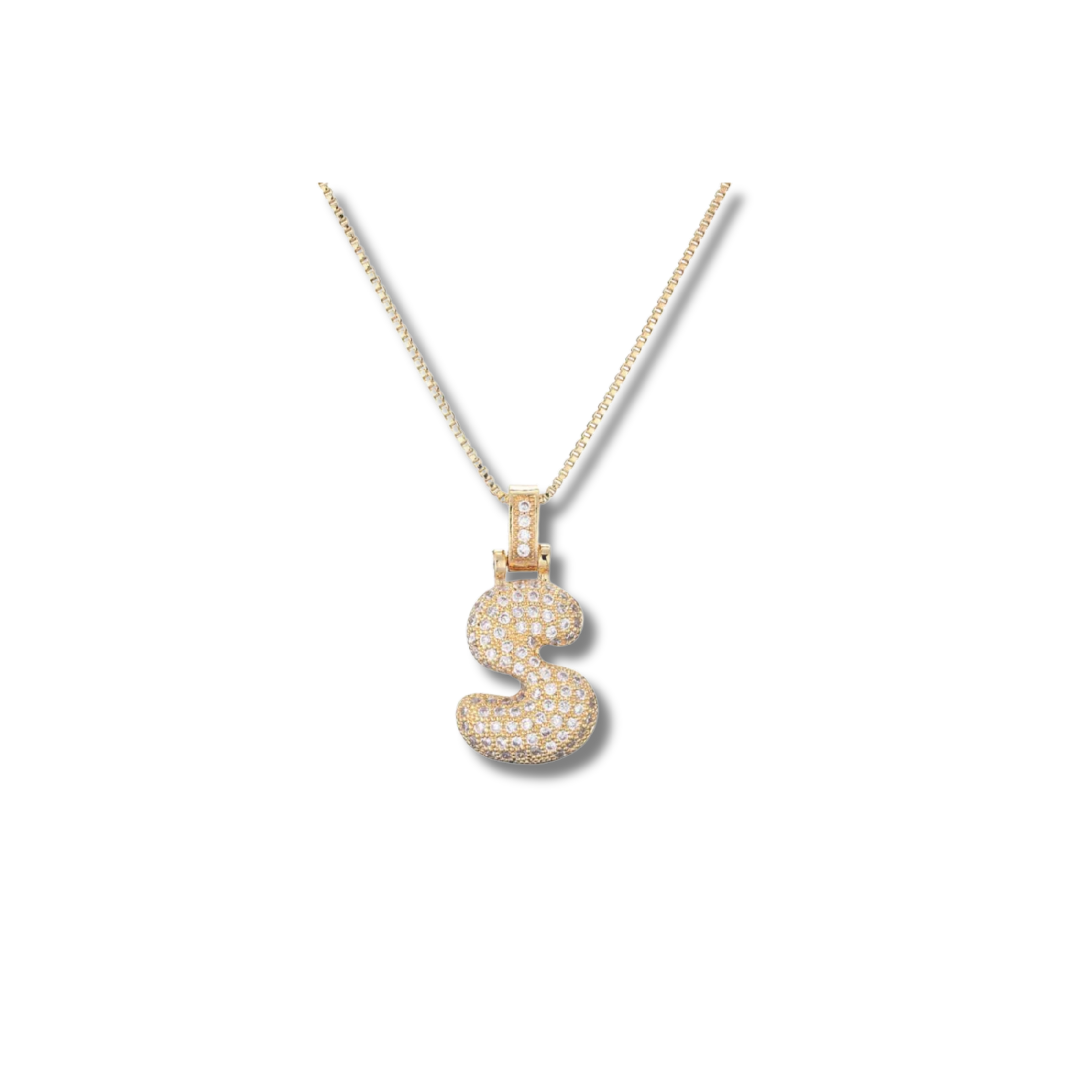 Gilded Initial Charm Necklace
