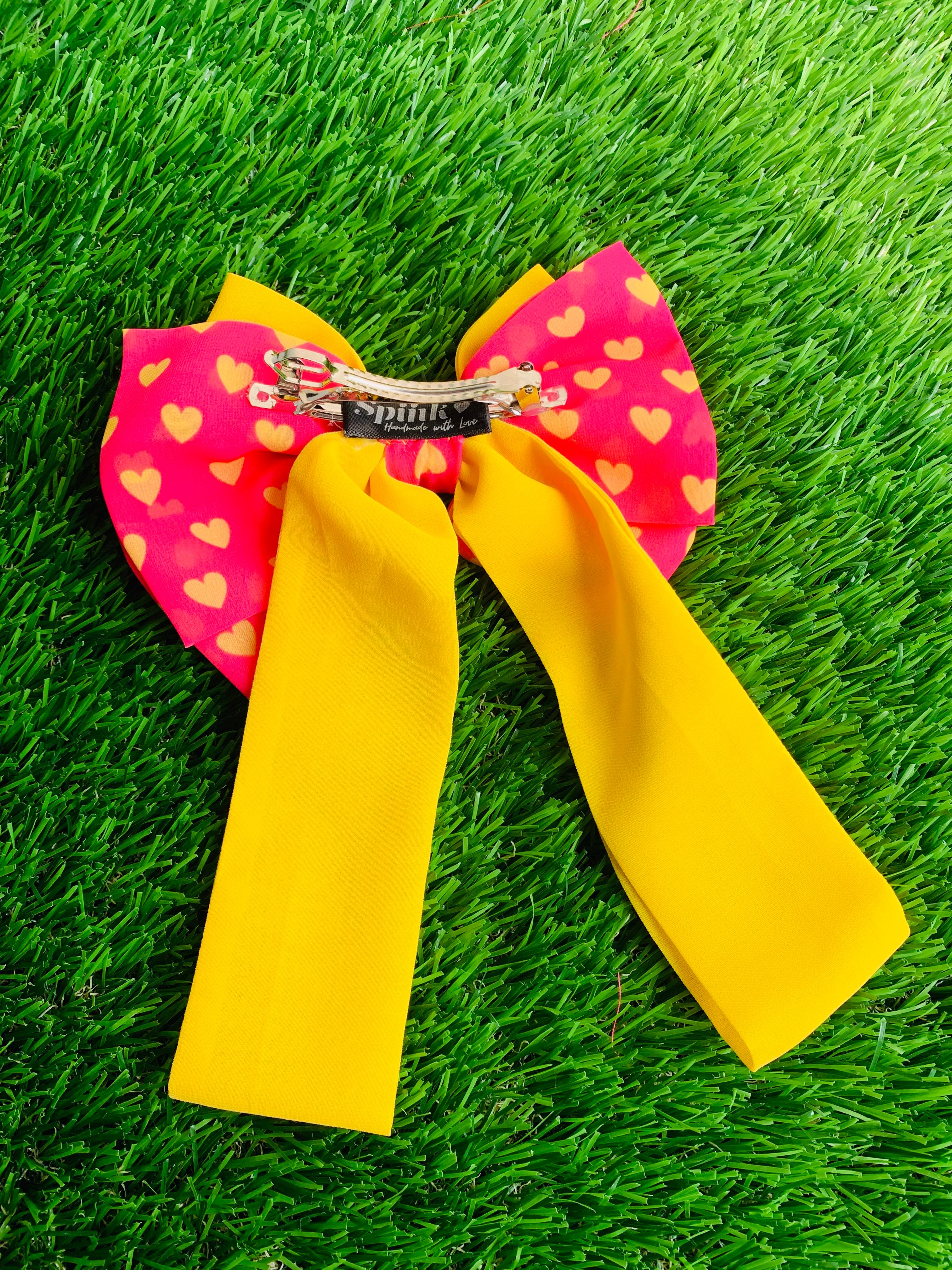 Sweetheart Yellow Hair Bow