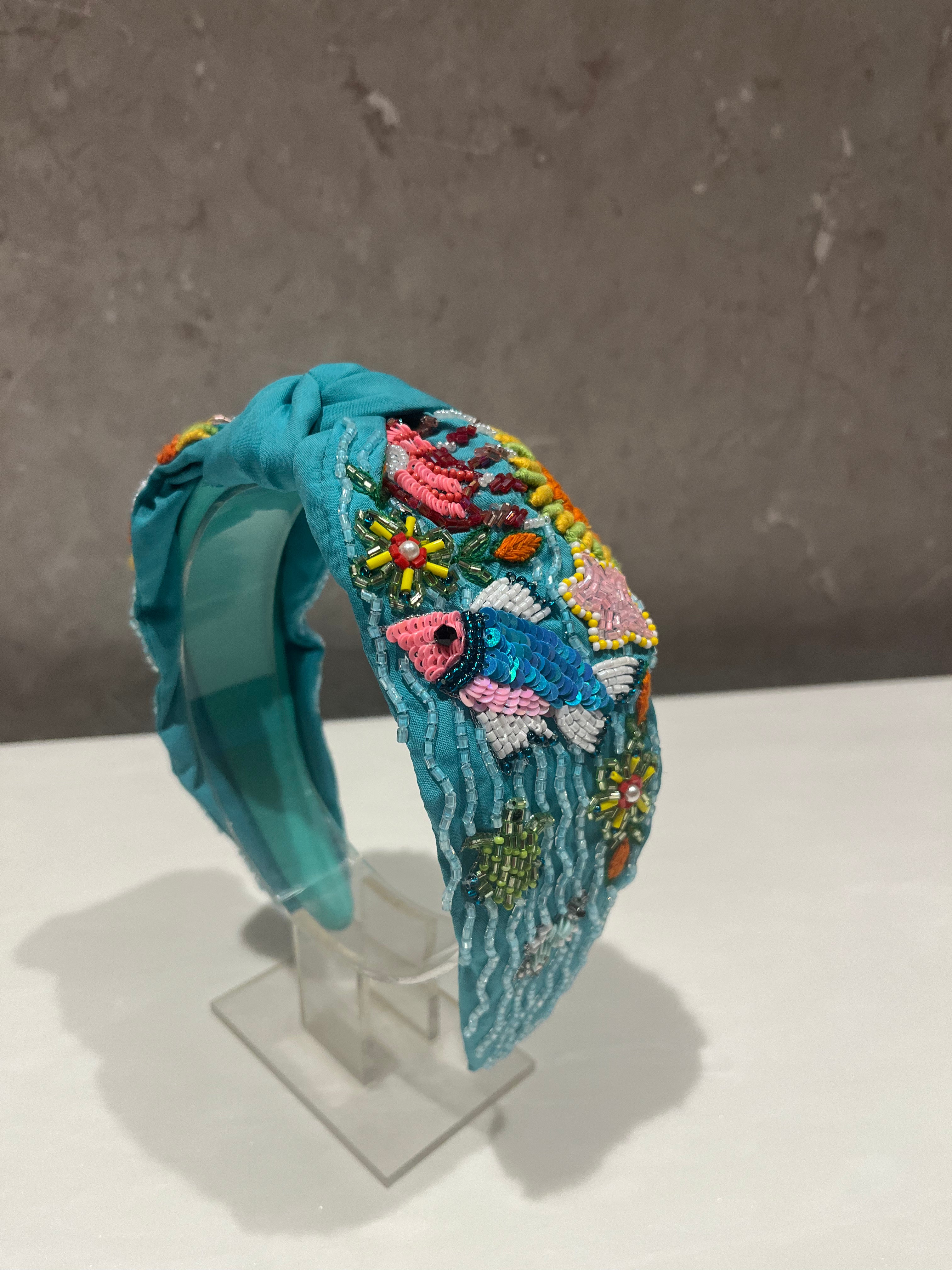Aquamarine Blue Turban Hairband