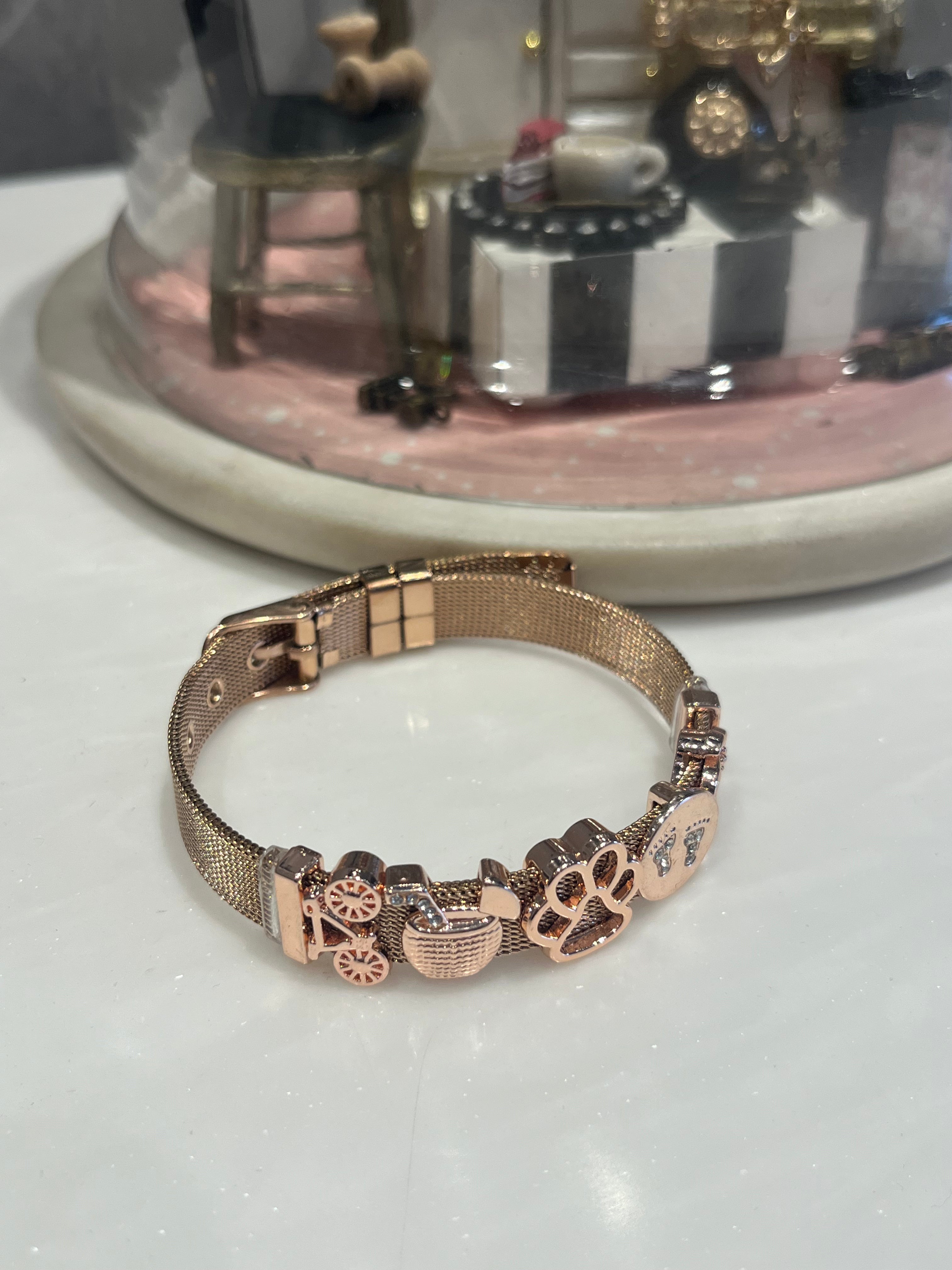 Charmed Memoirs Rose Gold Plated Bracelet