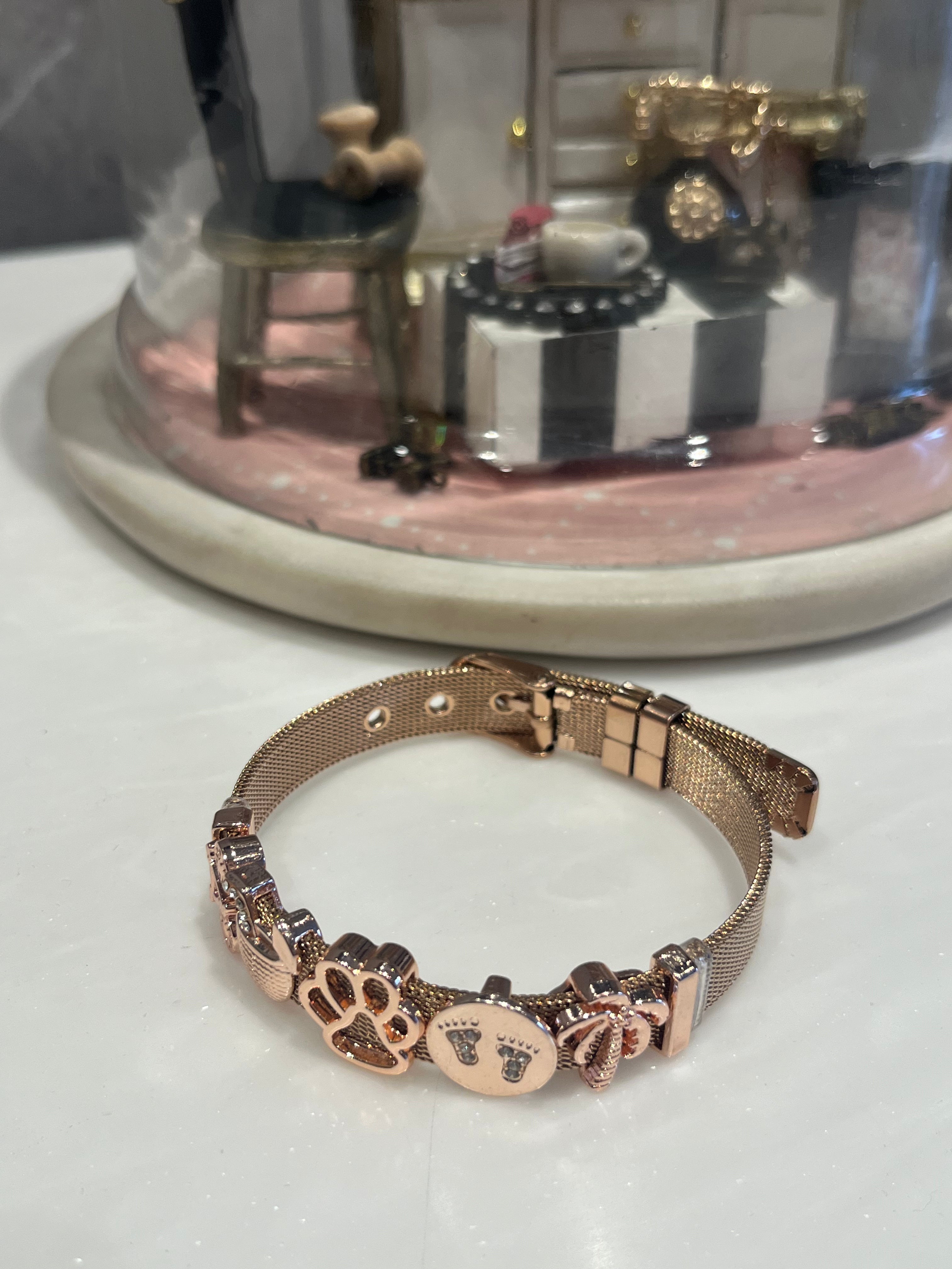 Charmed Memoirs Rose Gold Plated Bracelet