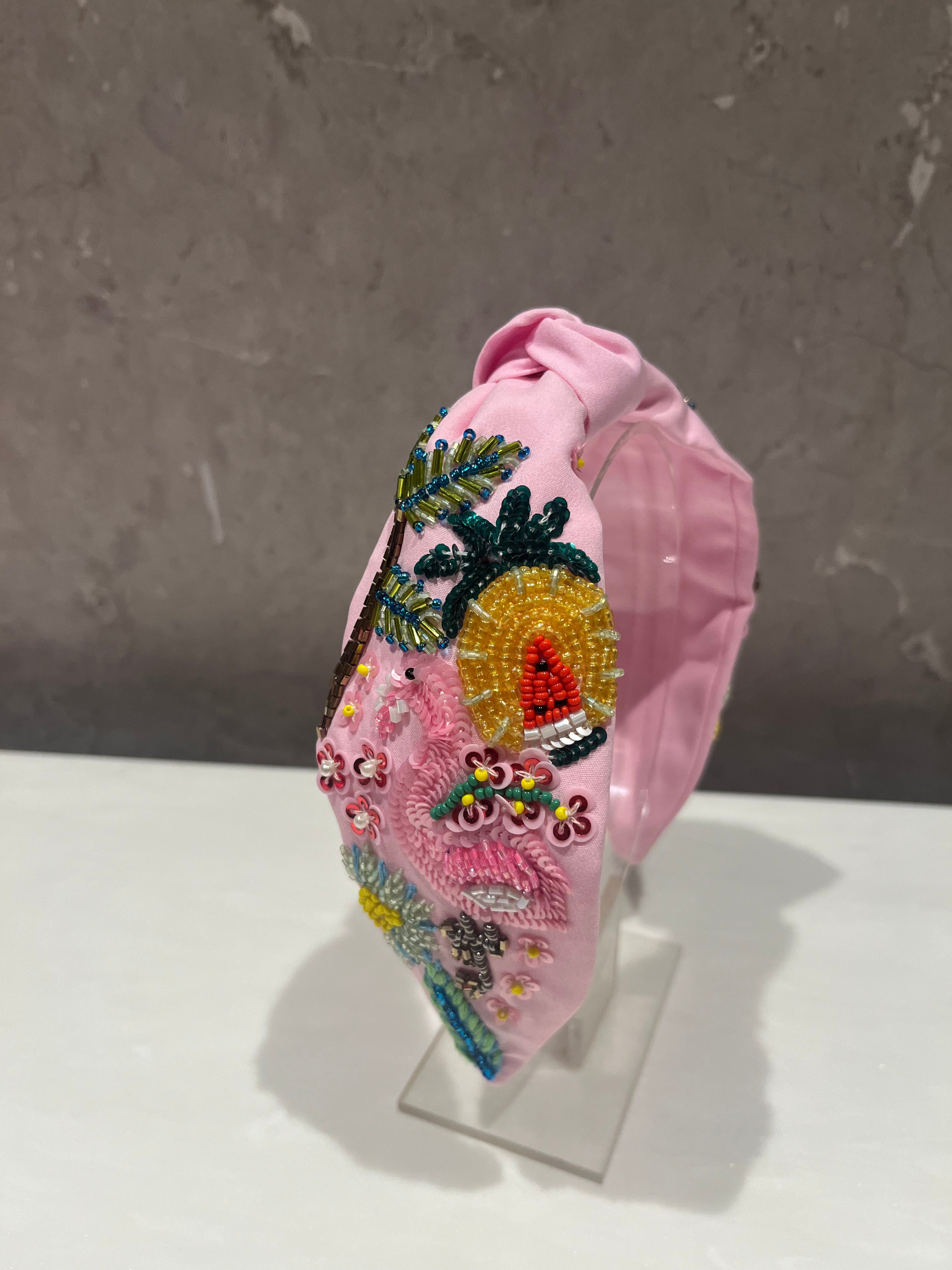 Aquamarine Baby Pink Turban Hairband