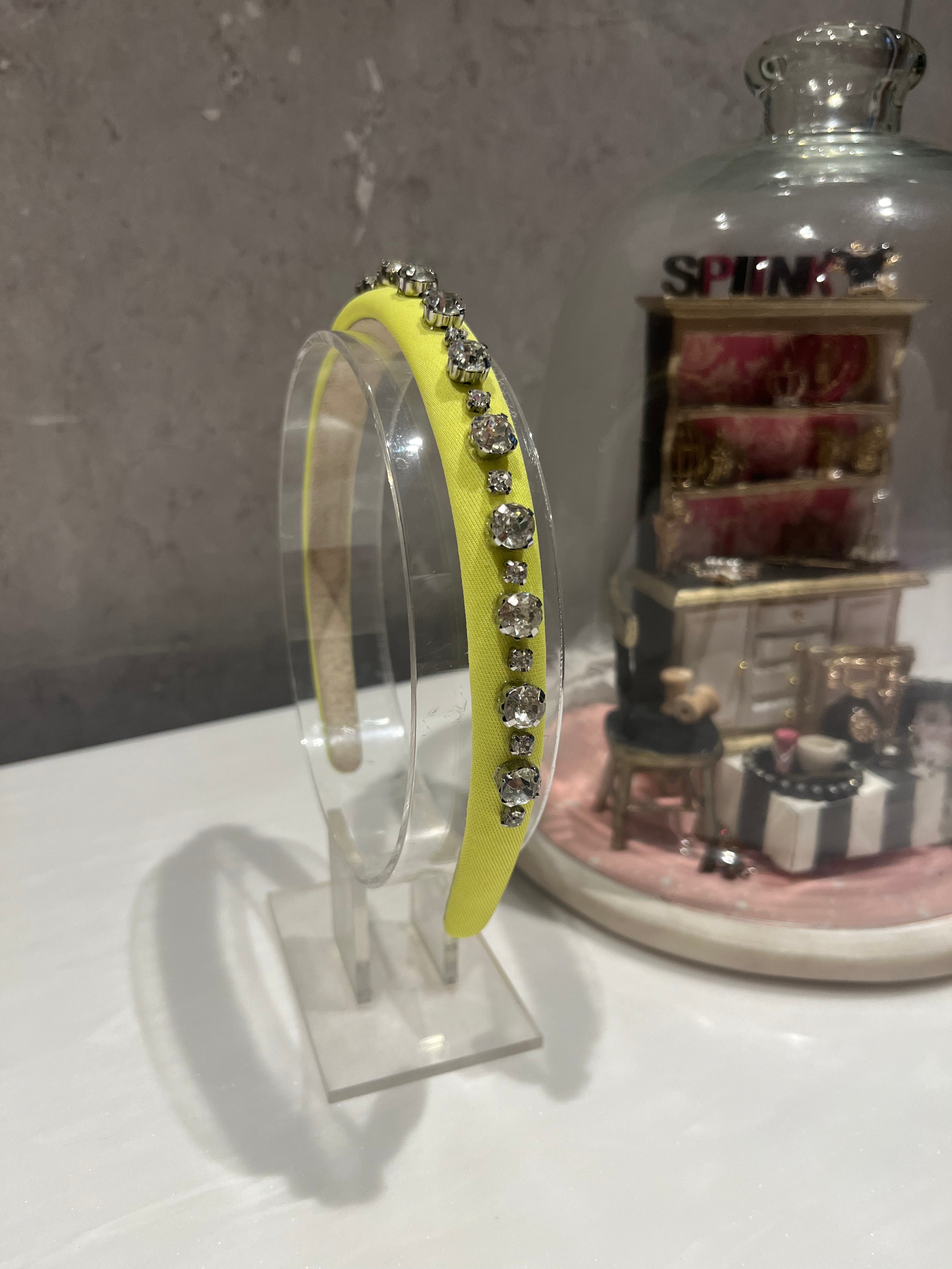 Crystal Fluorescent Green  Embellished Hairband
