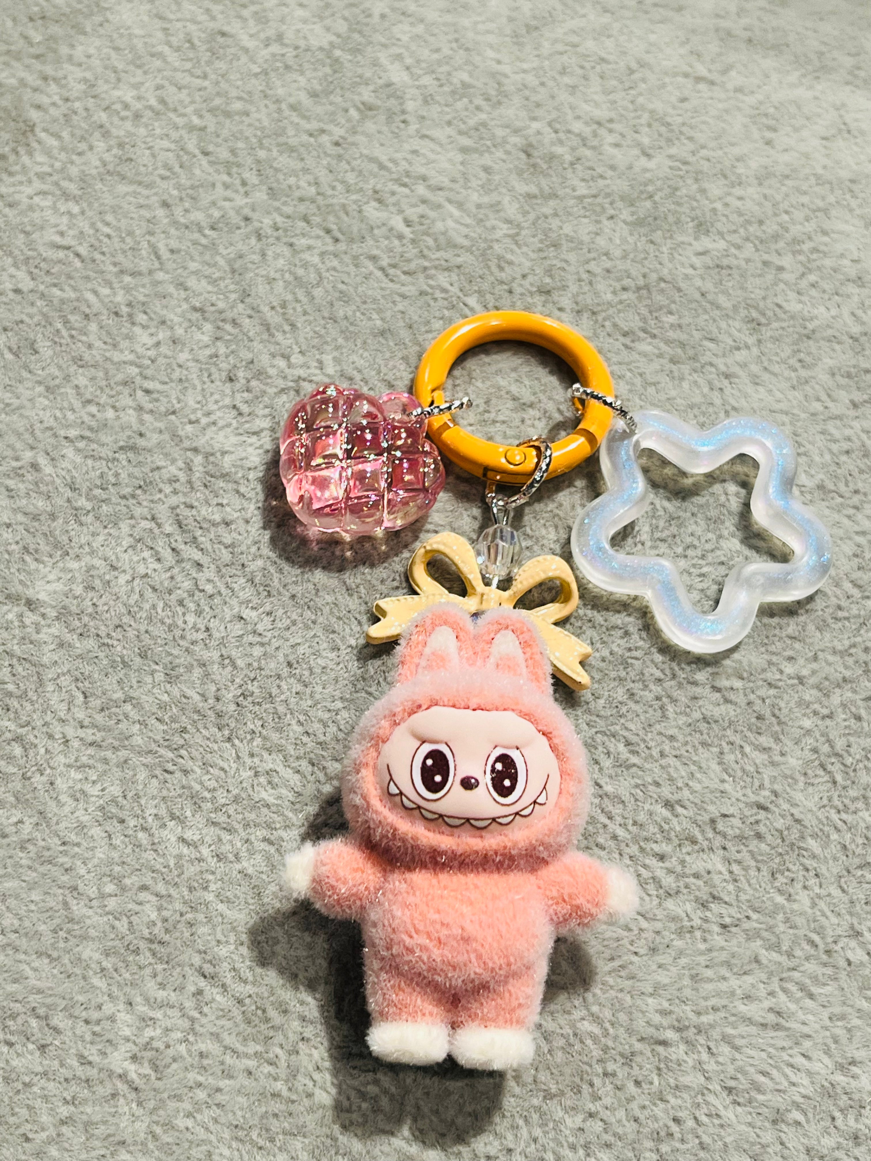 Fluffino Pink Labubu Bag Charm