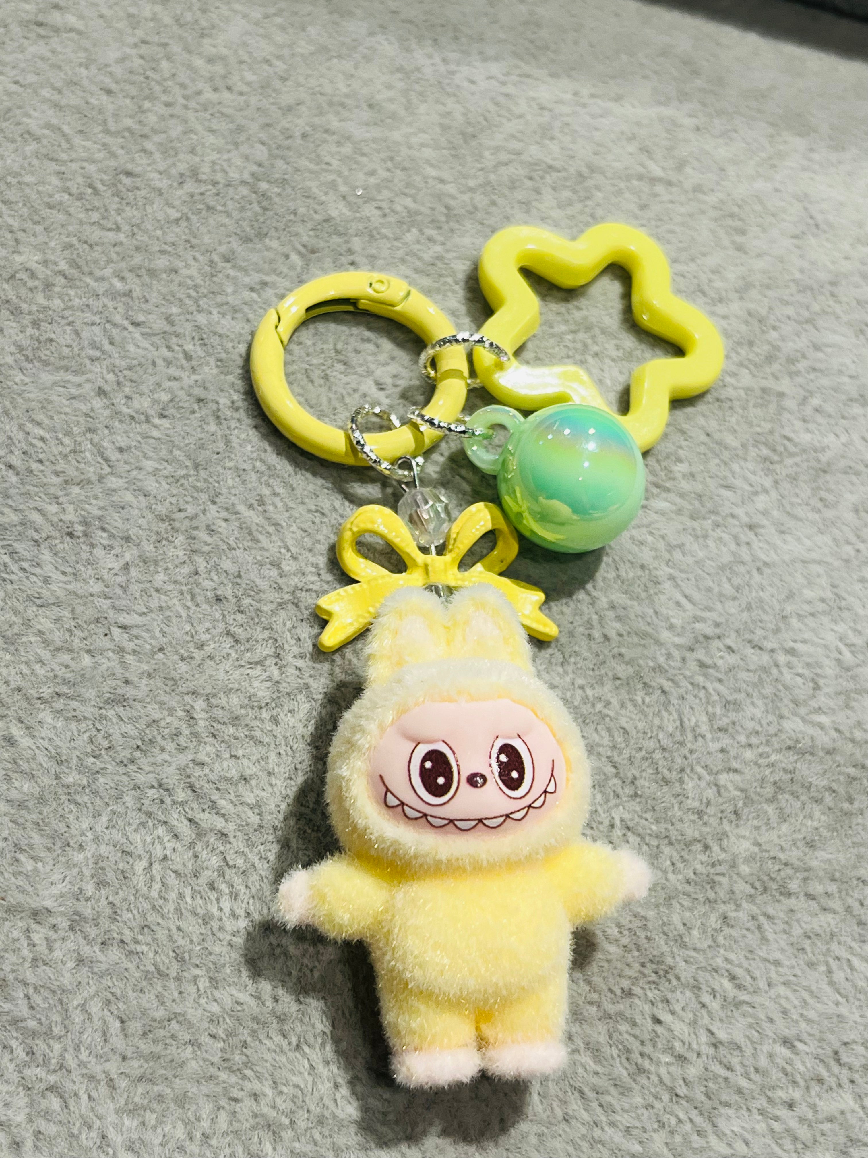 Fluffino Yellow Labubu Bag Charm