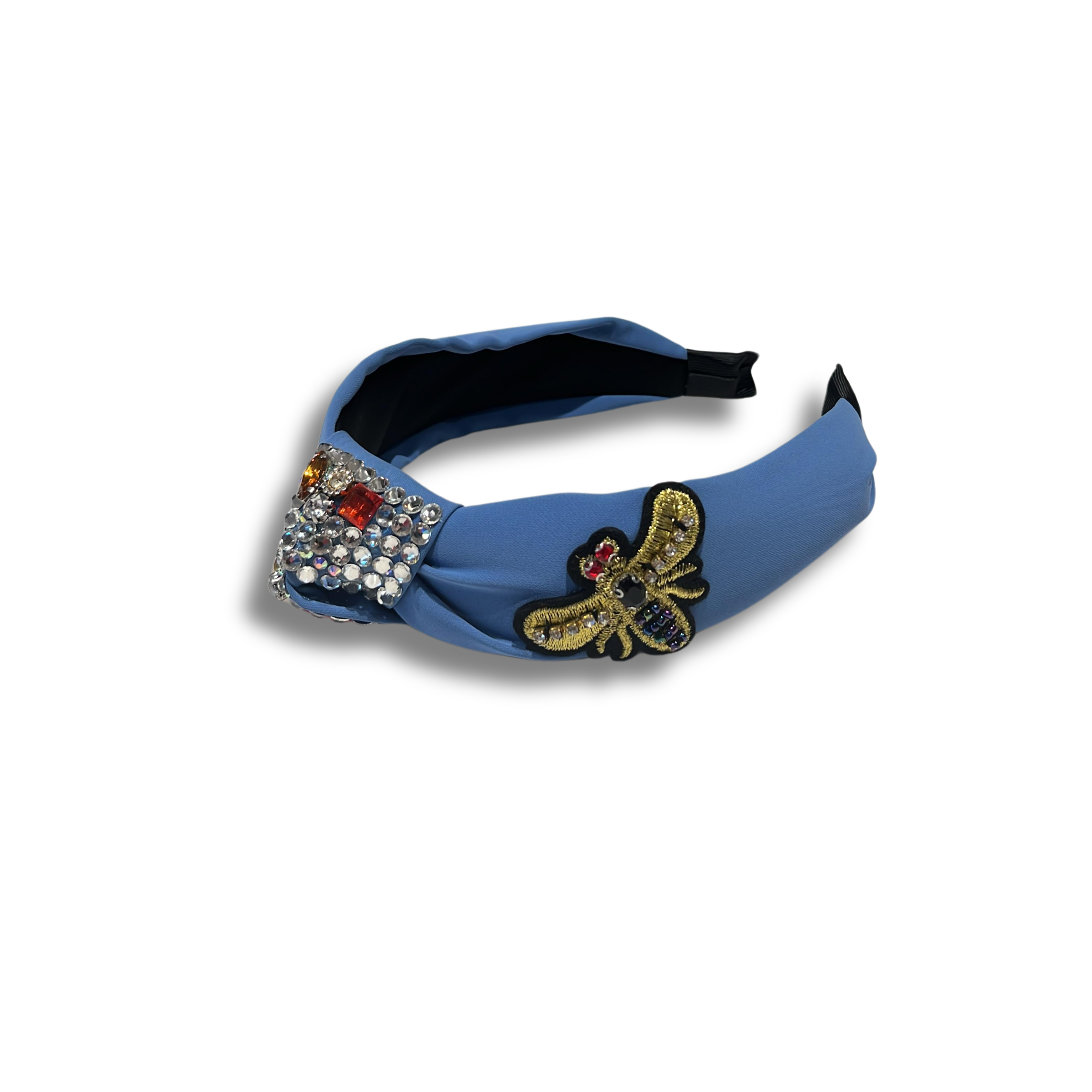 Queen Bee Charm Cobalt Blue Turban Hairband