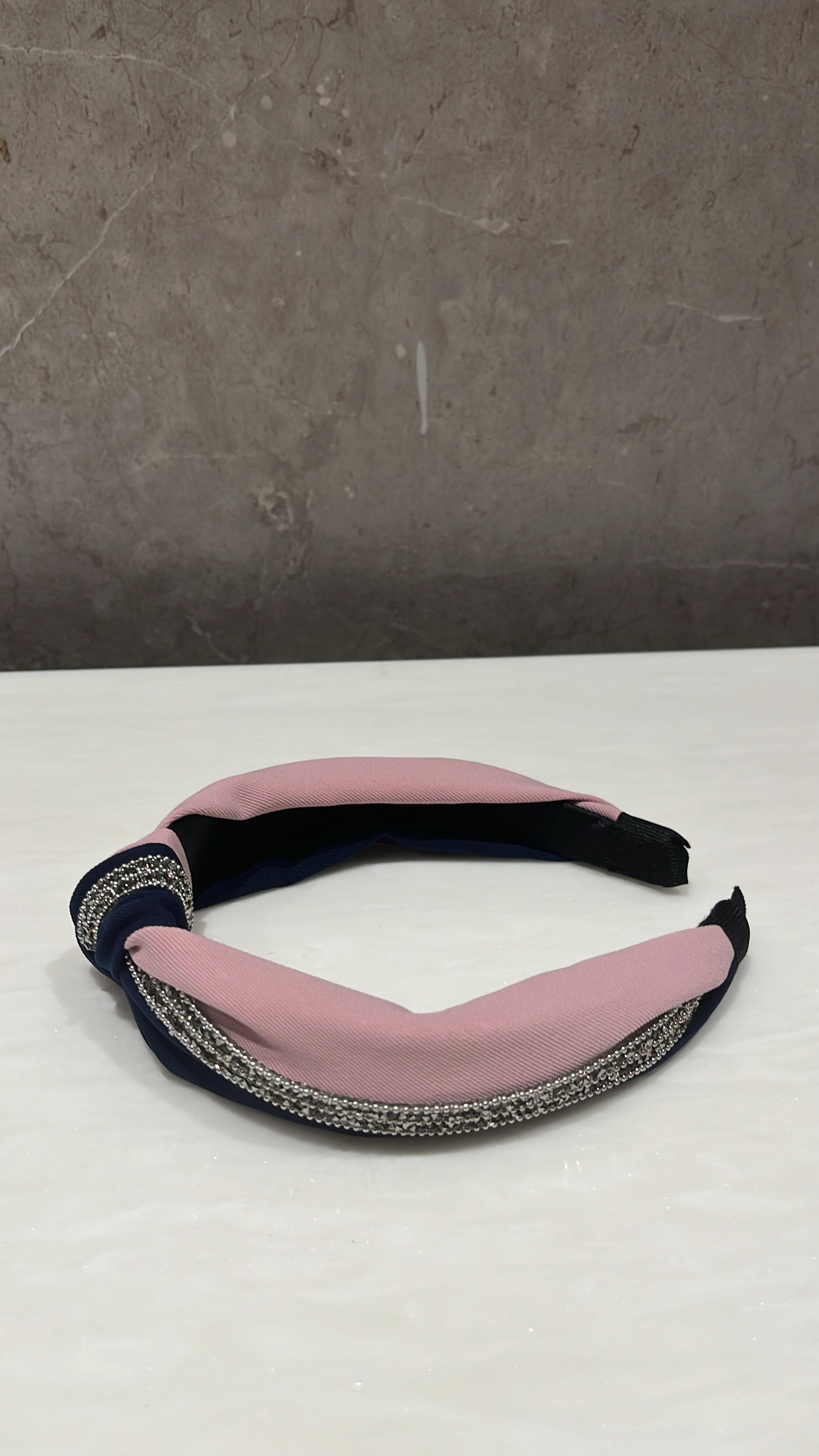 Sparkle And Spot Blue Pink Duo Turban Hairband
