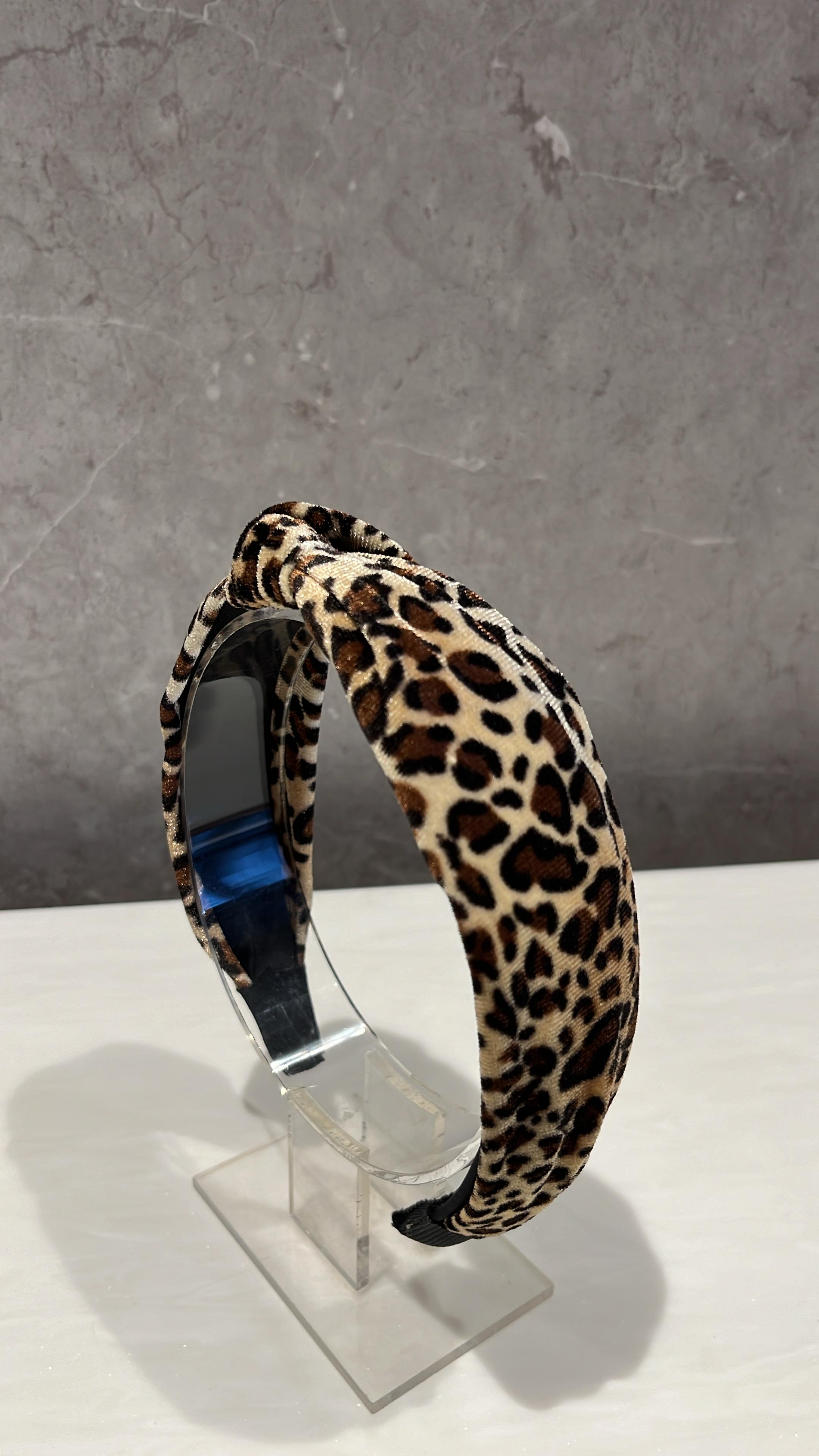 Leopard Soft Velvet Turban Hairband