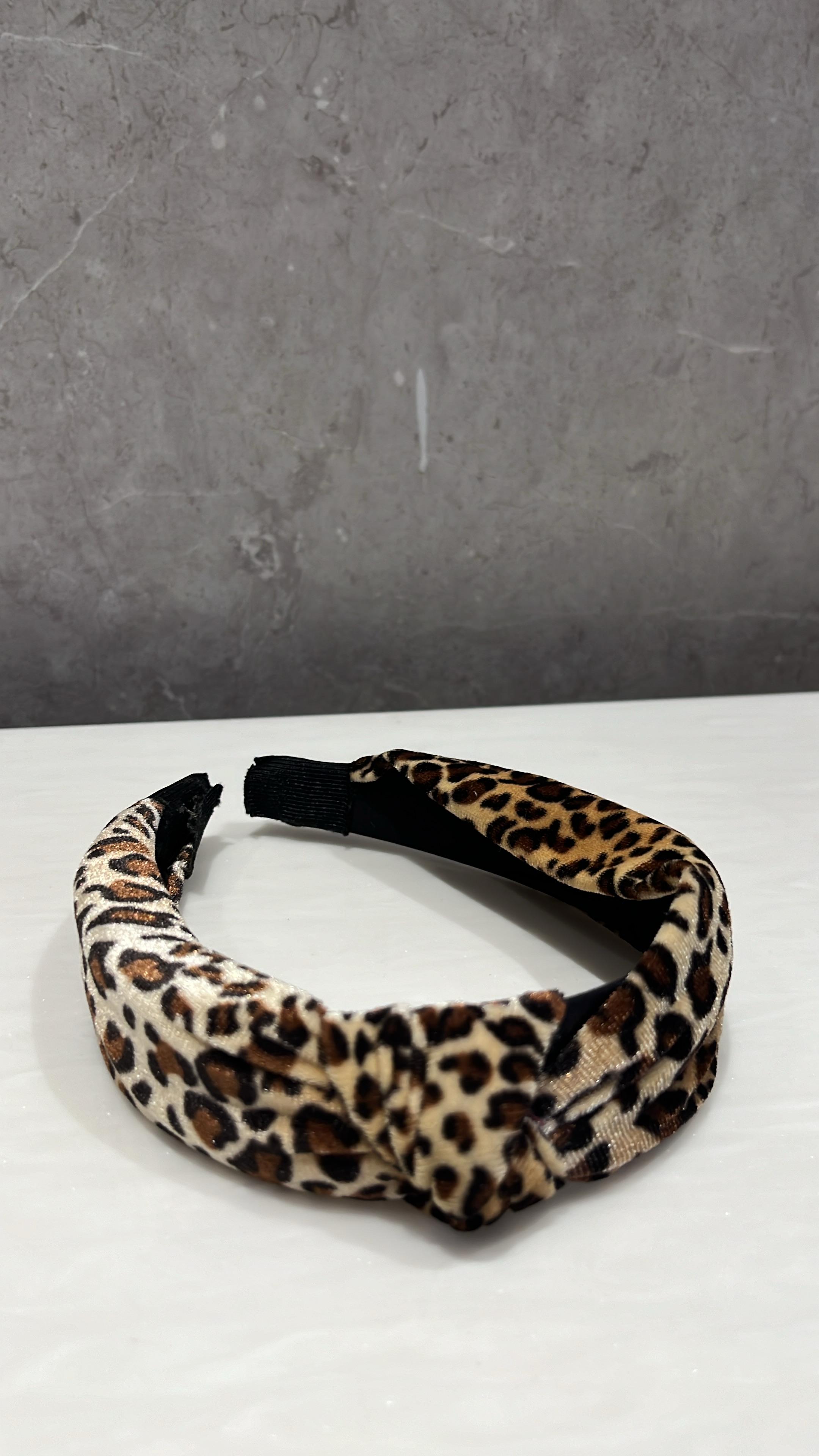 Leopard Soft Velvet Turban Hairband