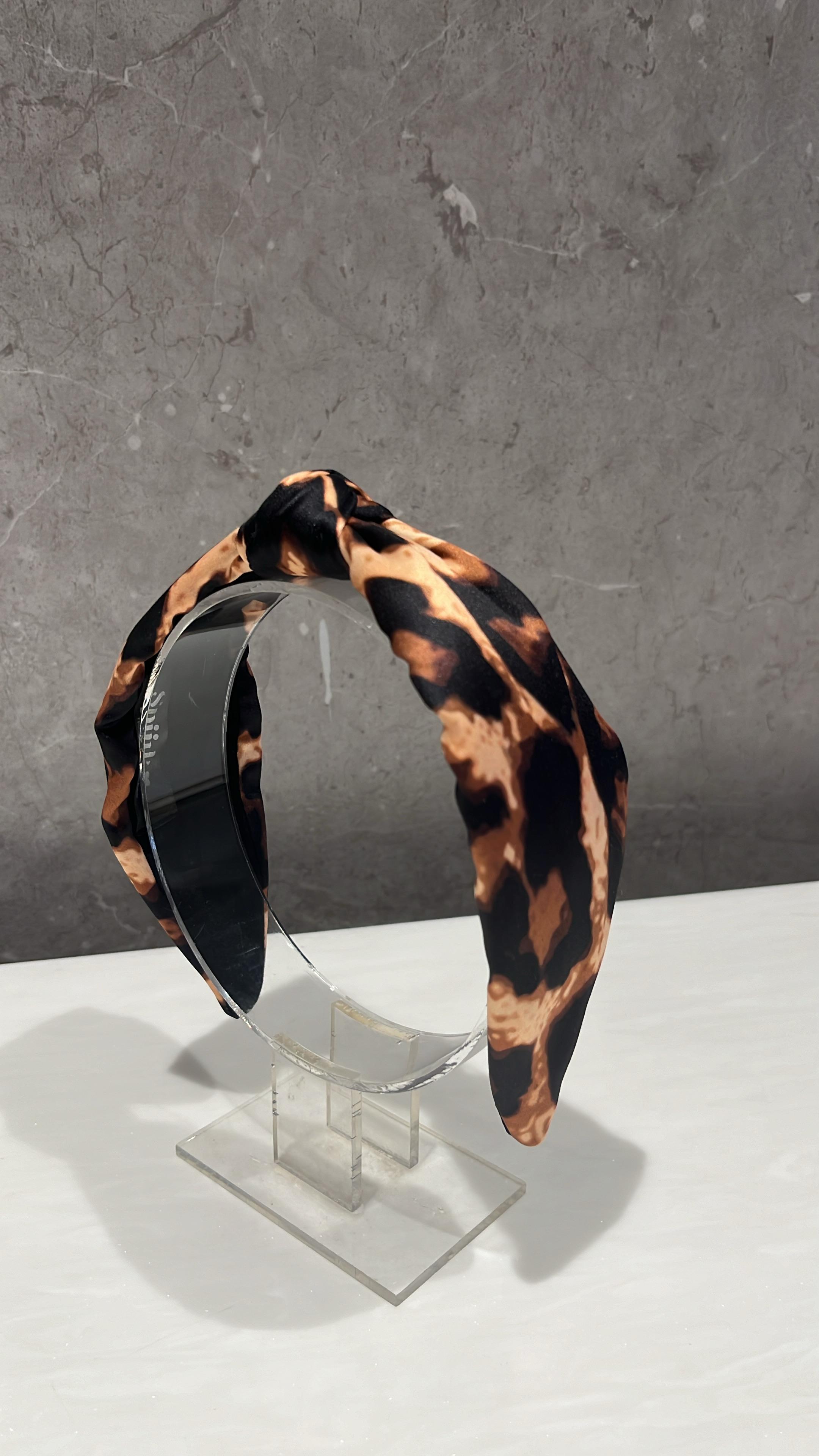 Safari Swirl Leopard Printed Turban Hairband