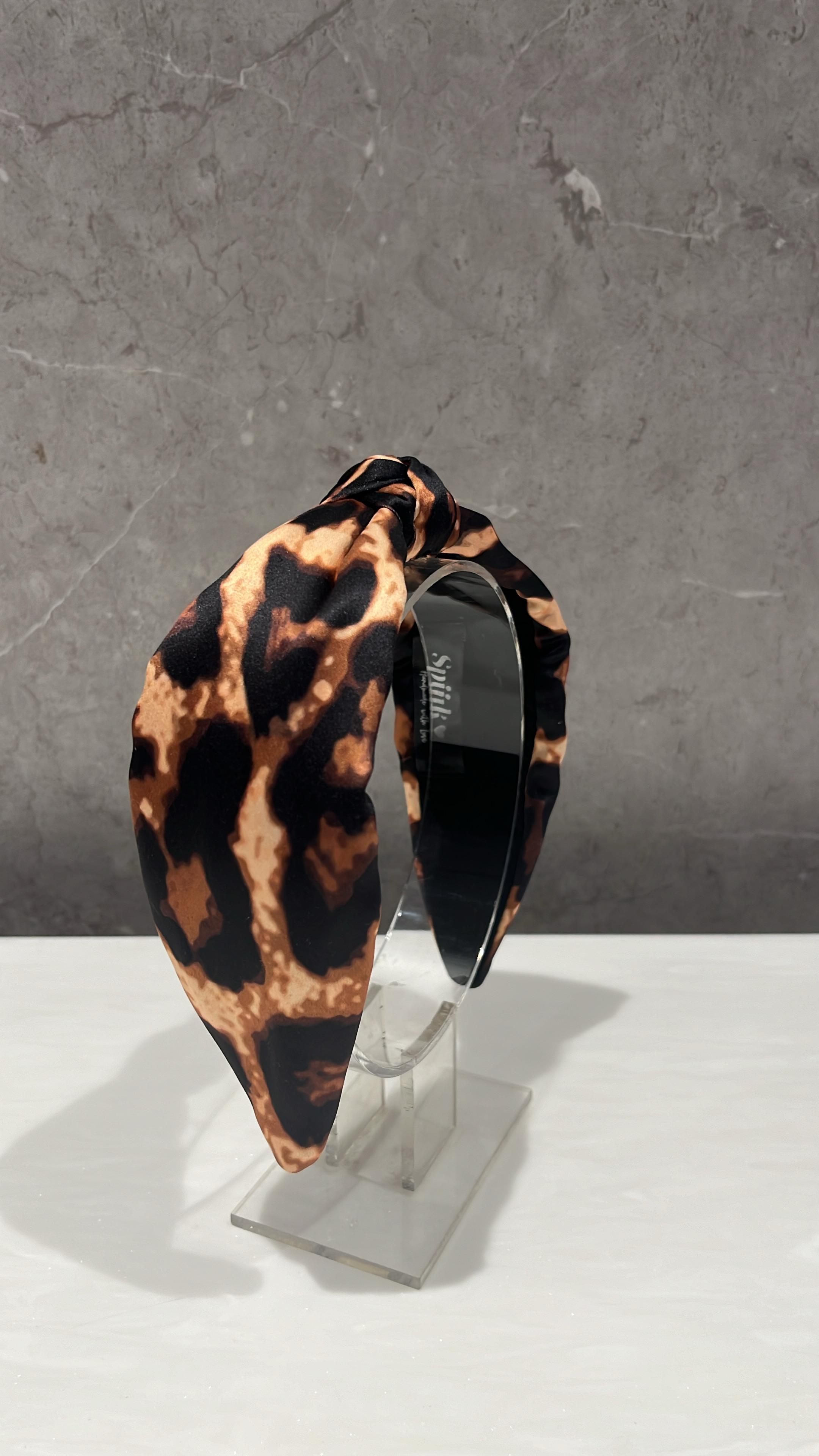 Safari Swirl Leopard Printed Turban Hairband
