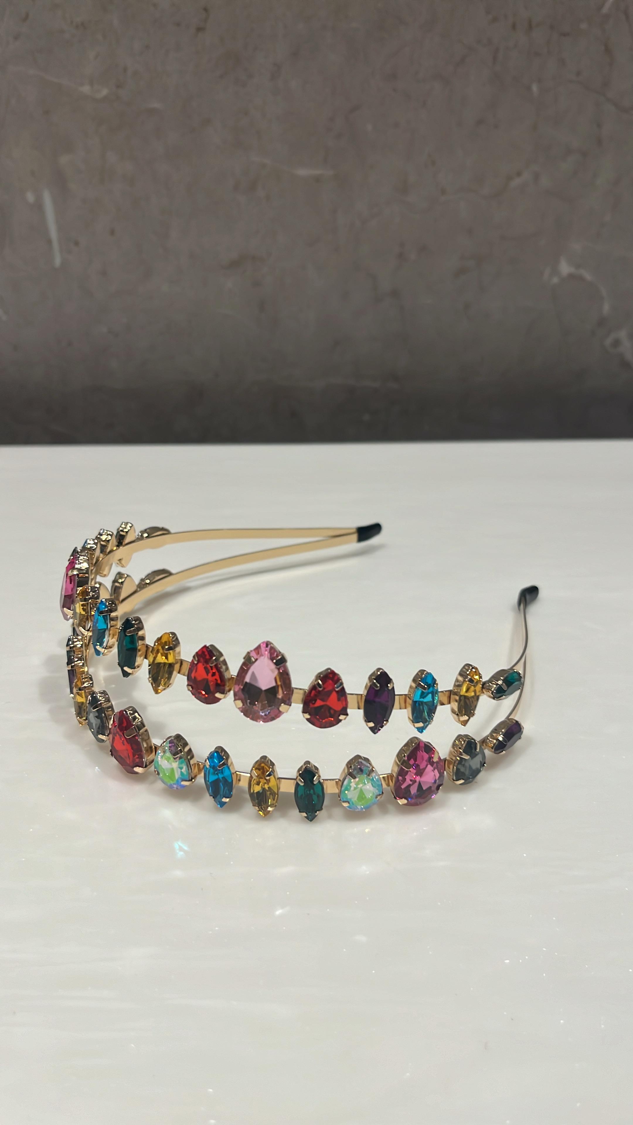 Gem Spectrum Gold Luxe Hairband