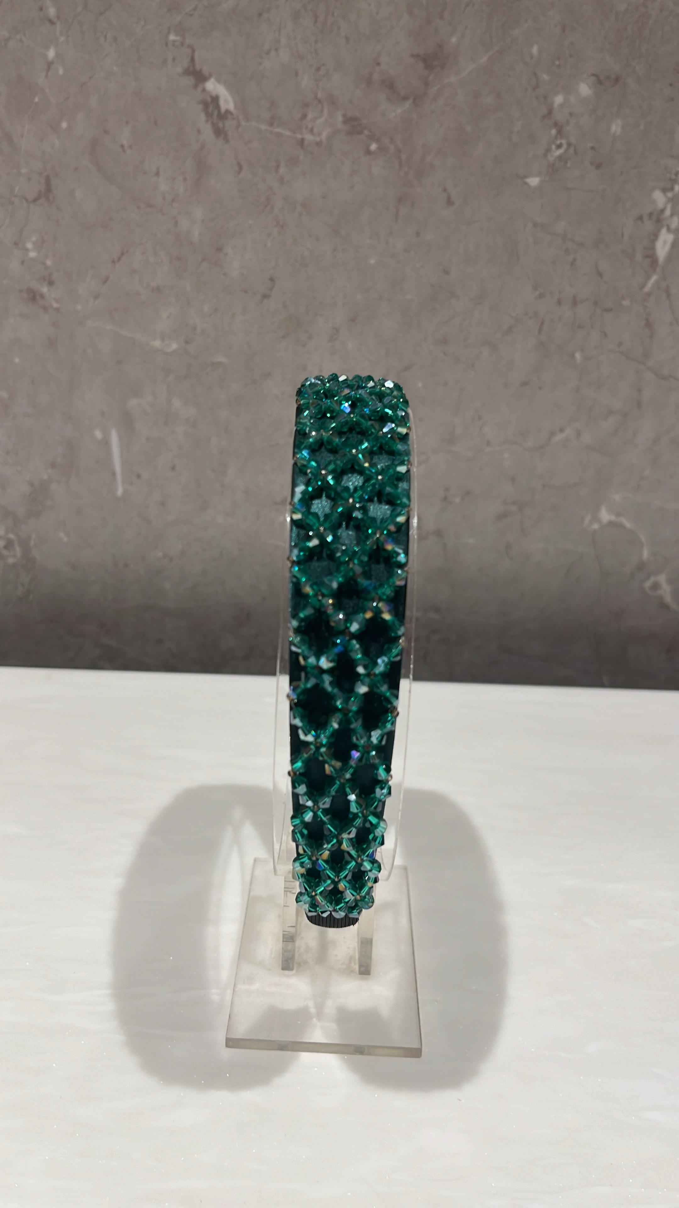 Jade Glimmer Turban Hairband