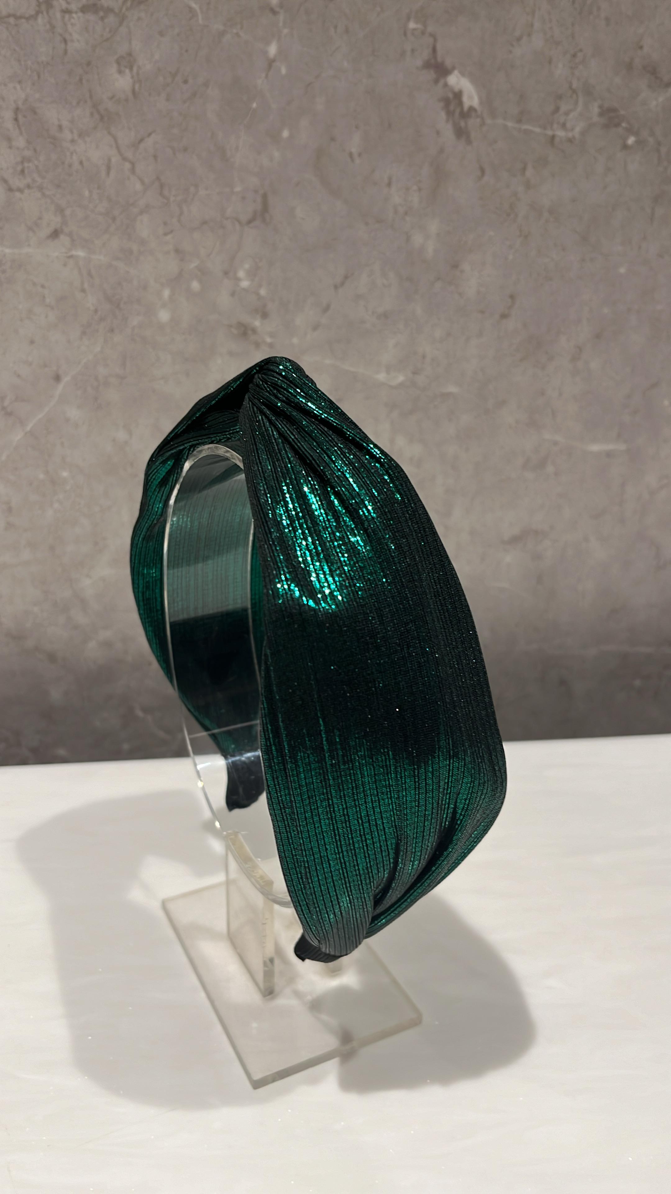 Metallic Green Turban Hairband