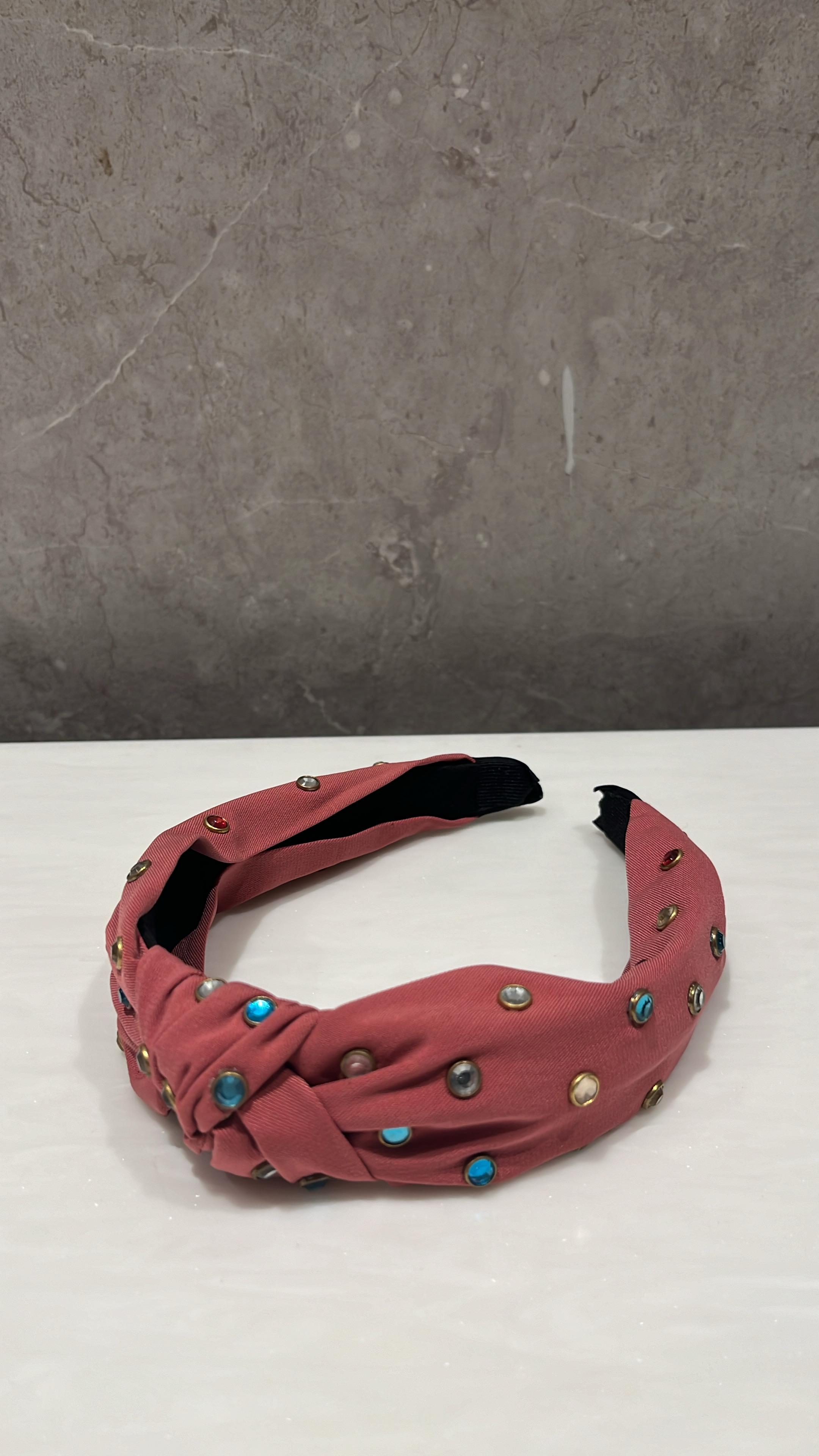 Jewel Dot Carrot Turban Hairband
