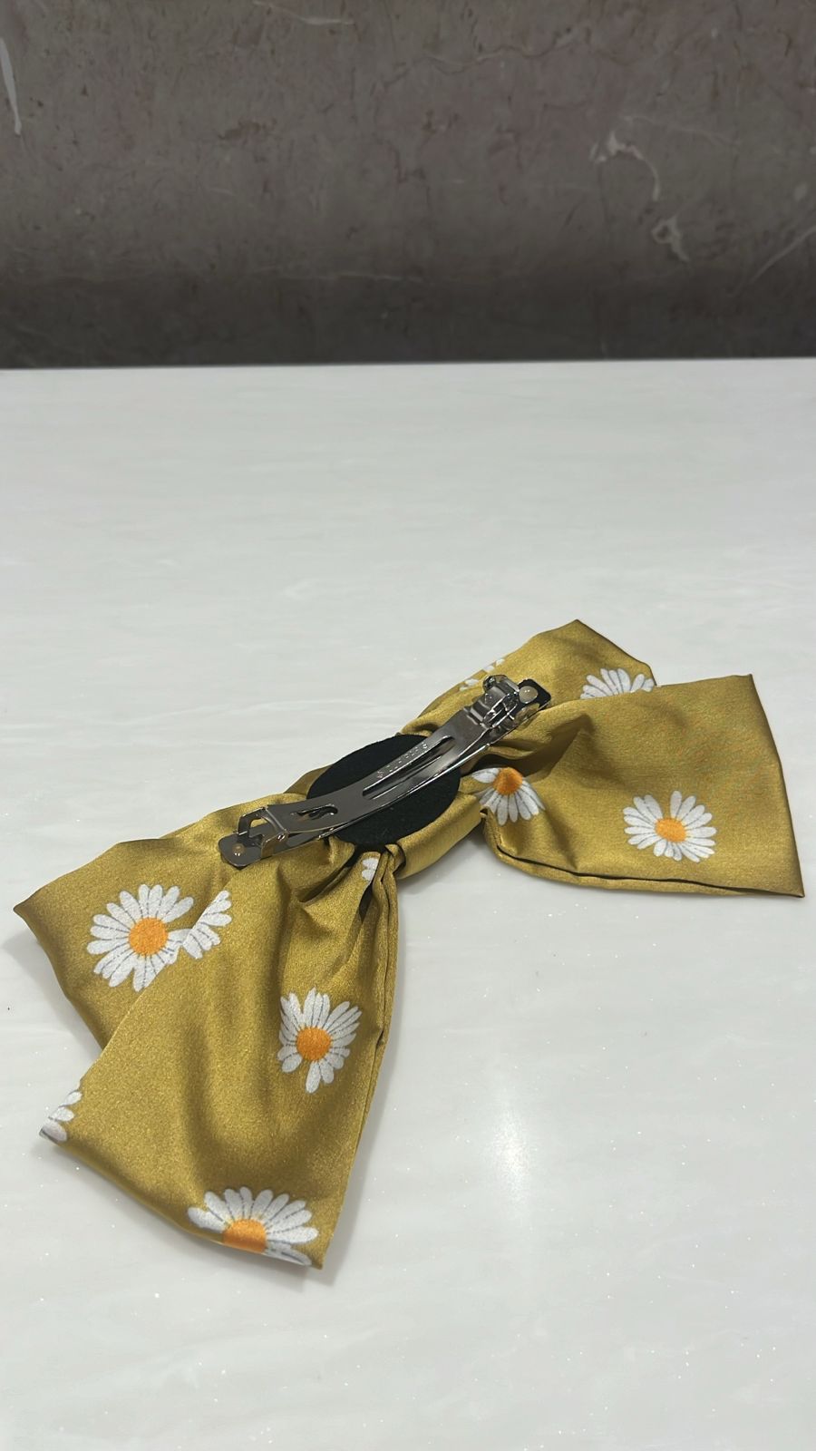 Daisy Bliss Yellow Printed Hair Bow