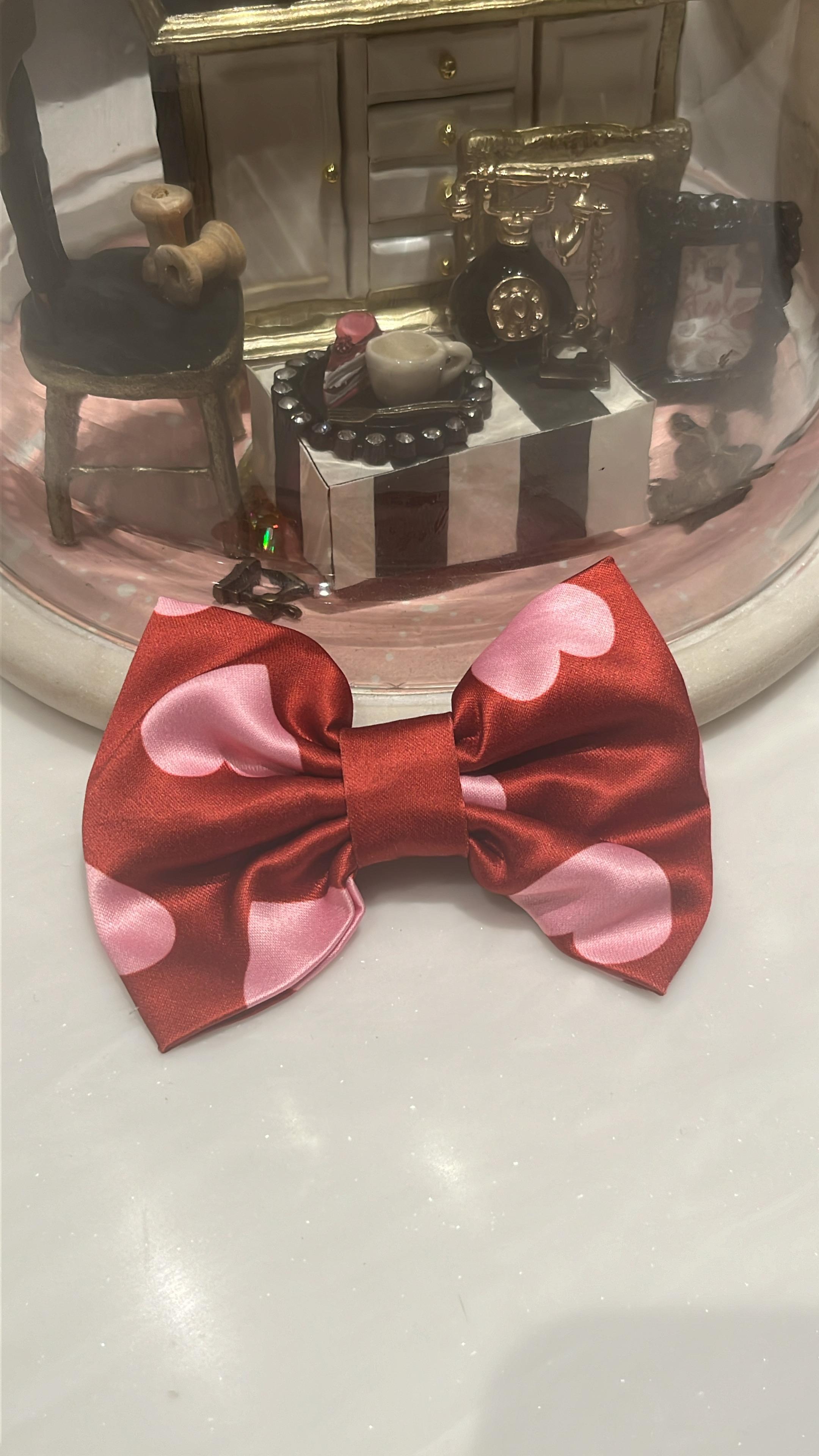 Heartfelt Hue Satin Hair Bow