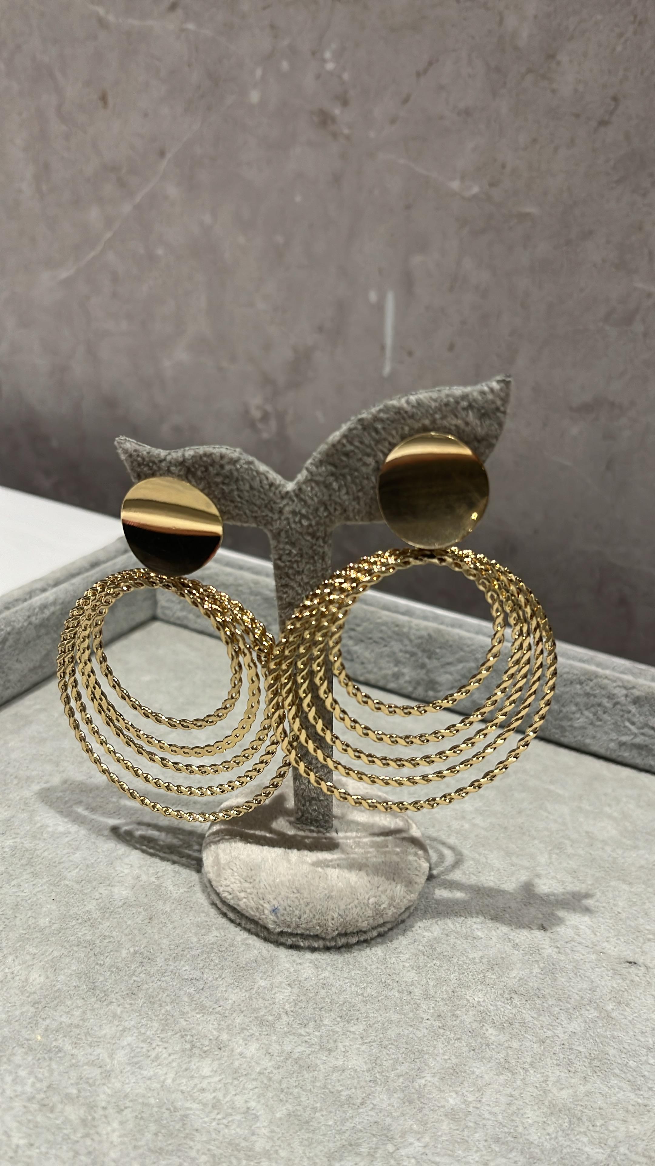 Golden Orbitals Earrings