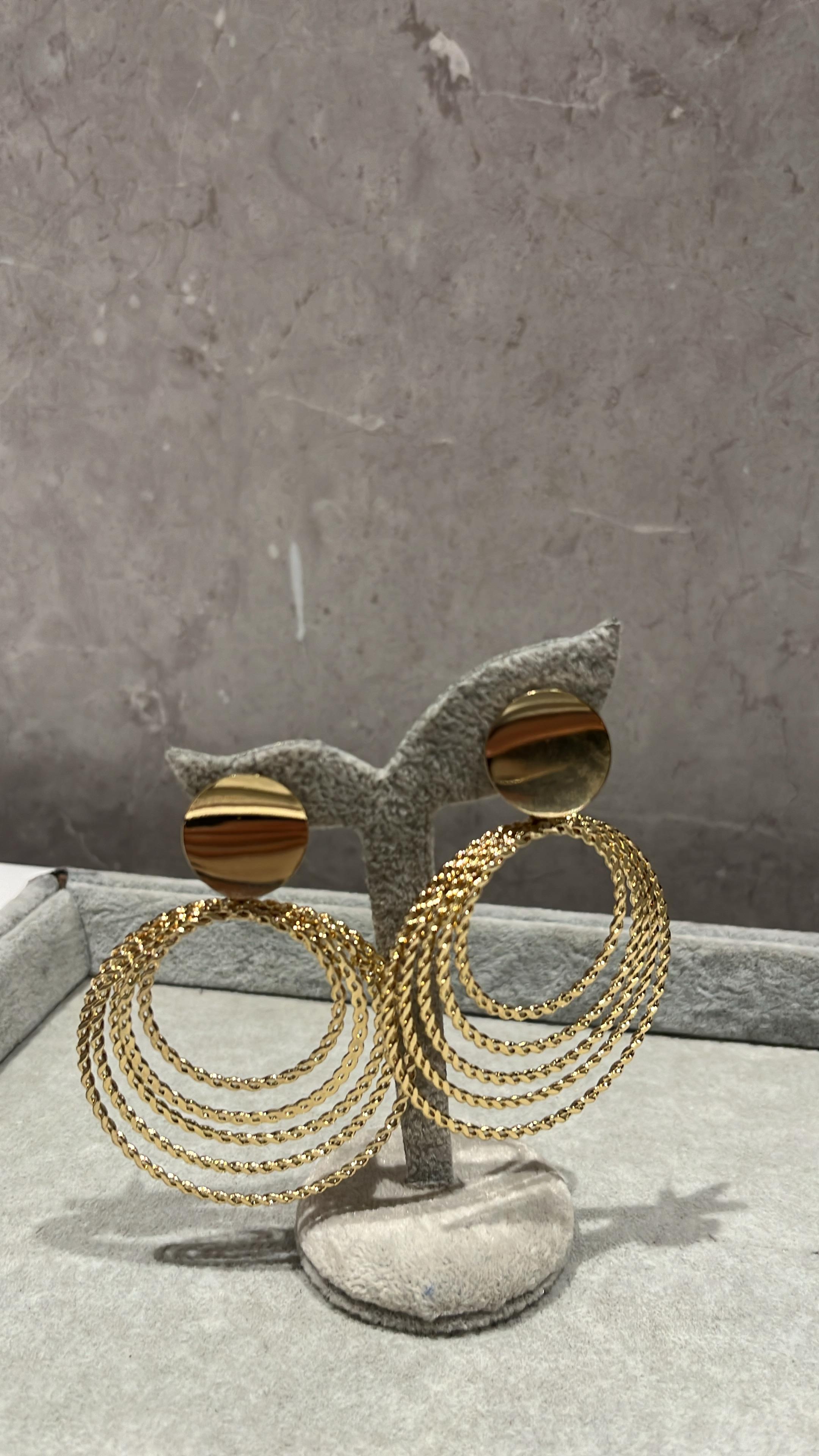 Golden Orbitals Earrings