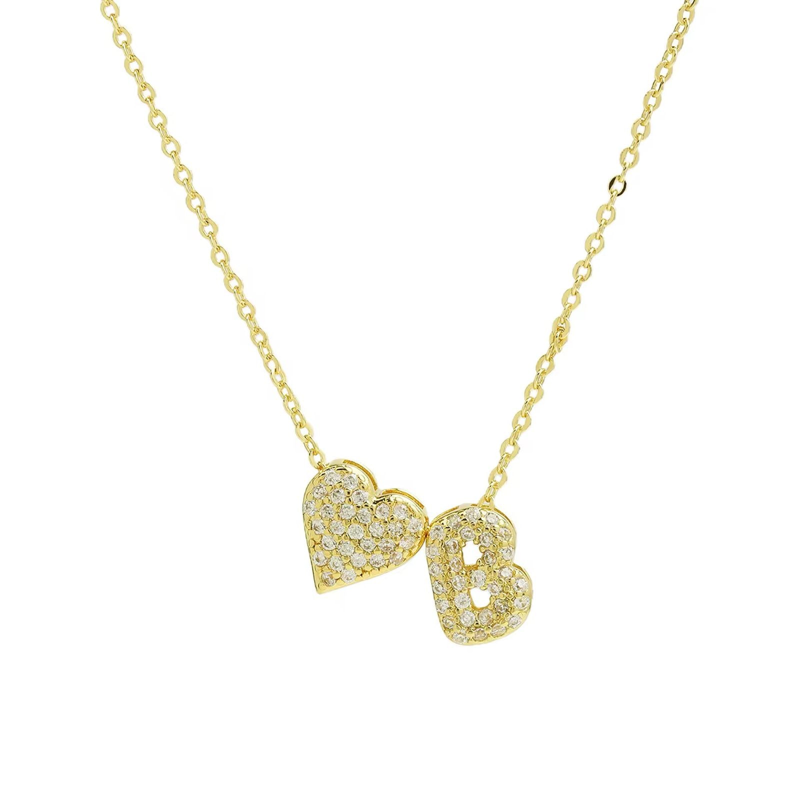 Heart Initial Necklace
