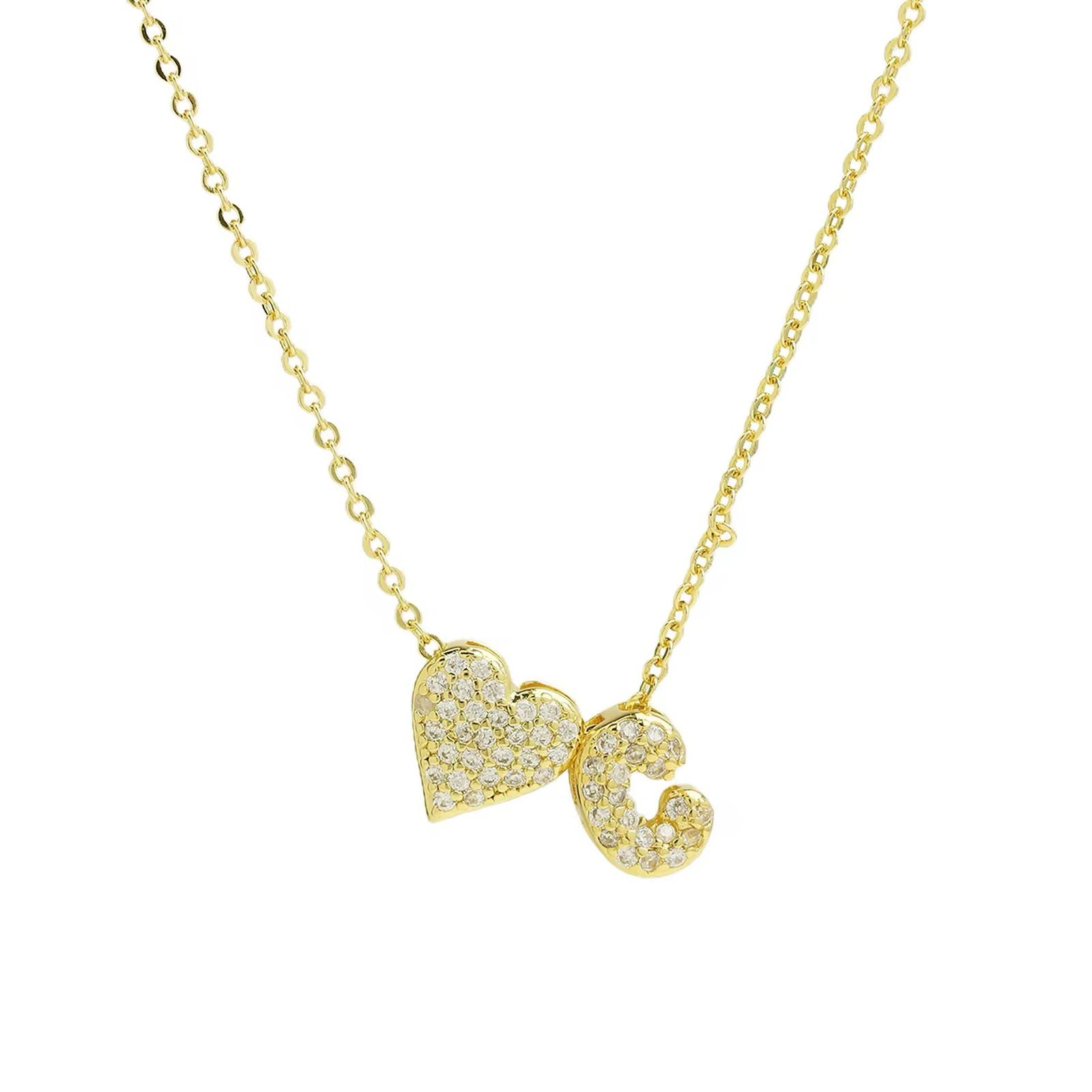 Heart Initial Necklace