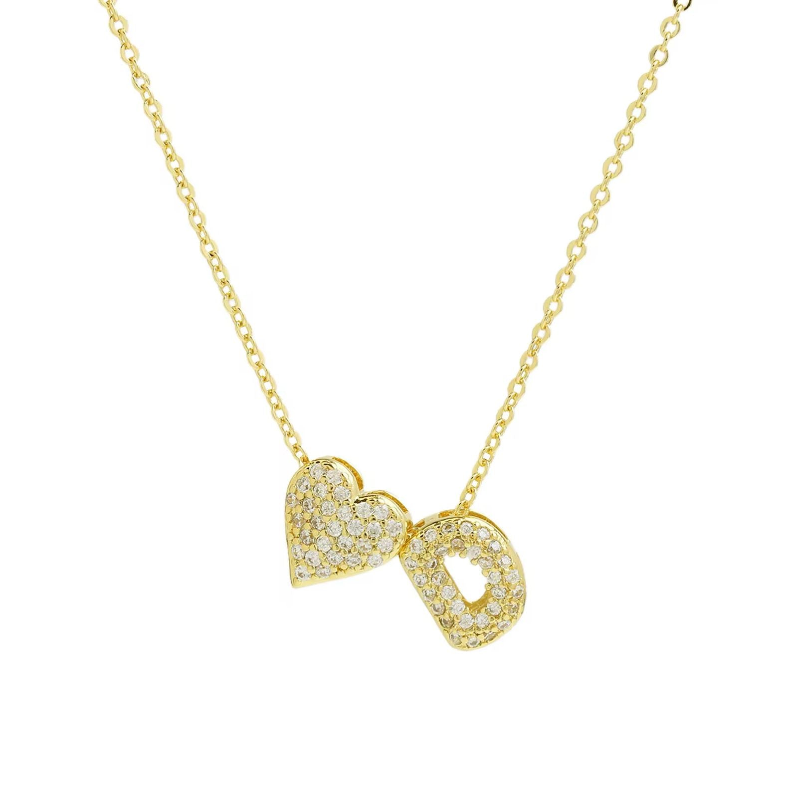 Heart Initial Necklace