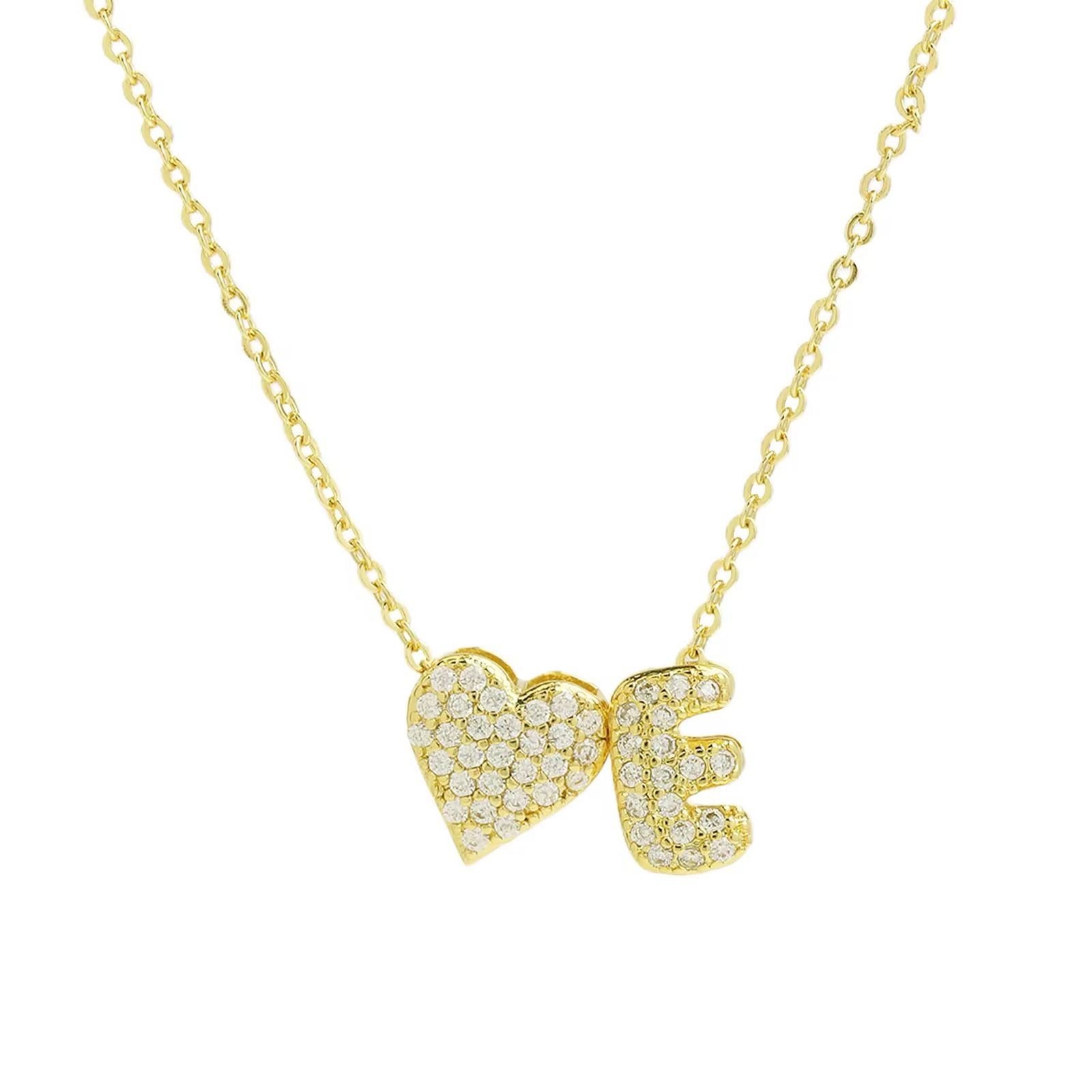 Heart Initial Necklace