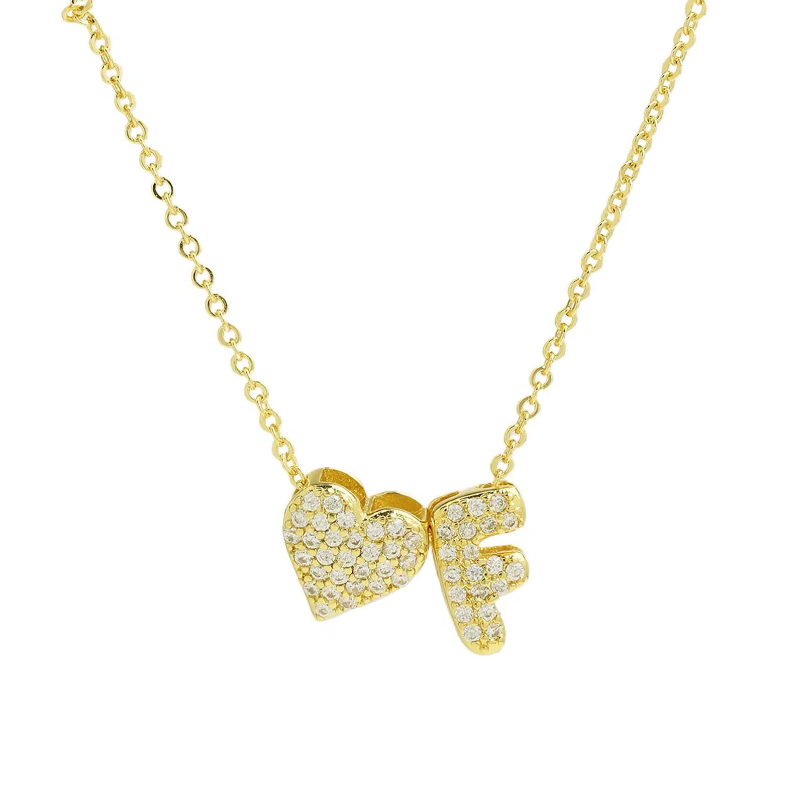 Heart Initial Necklace
