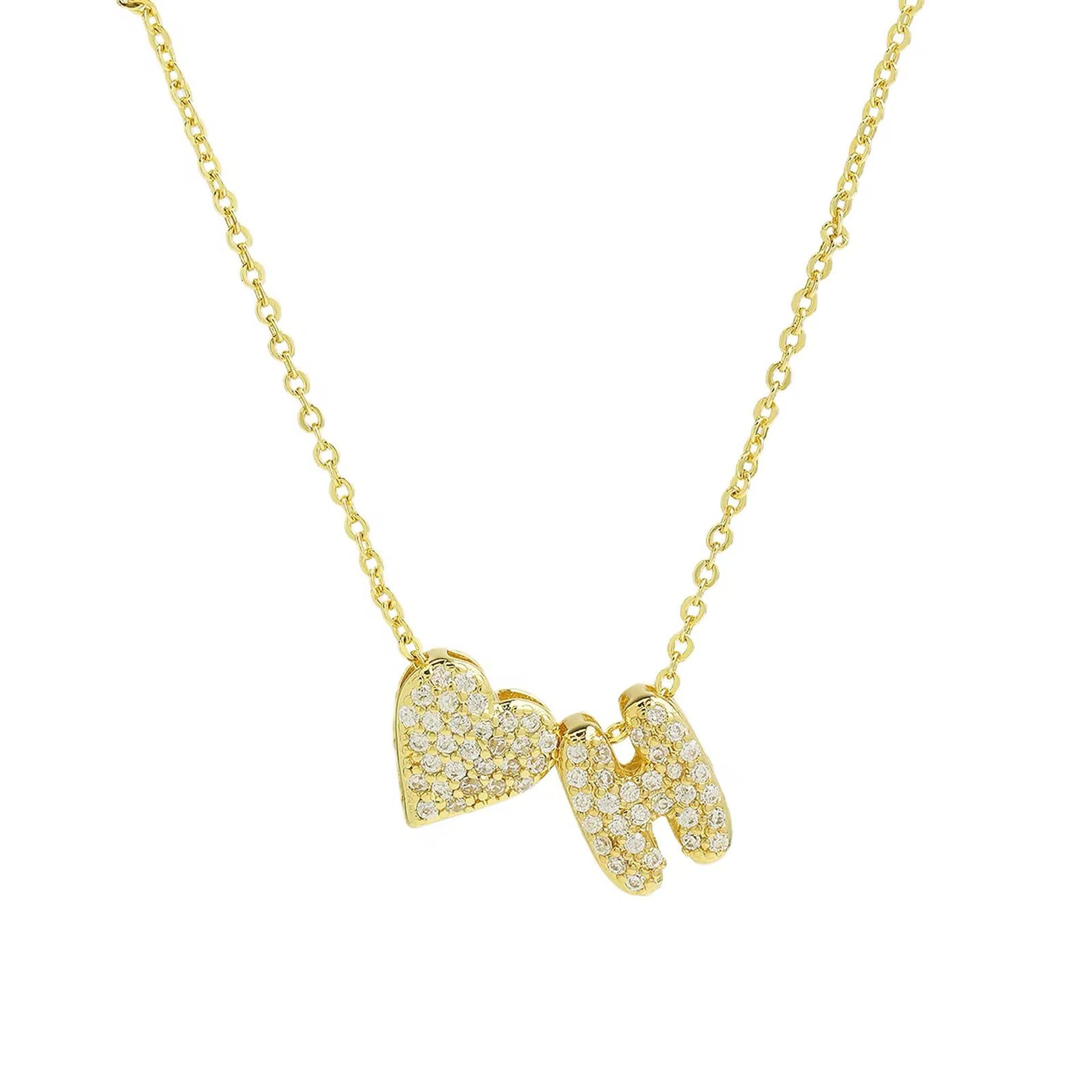 Heart Initial Necklace