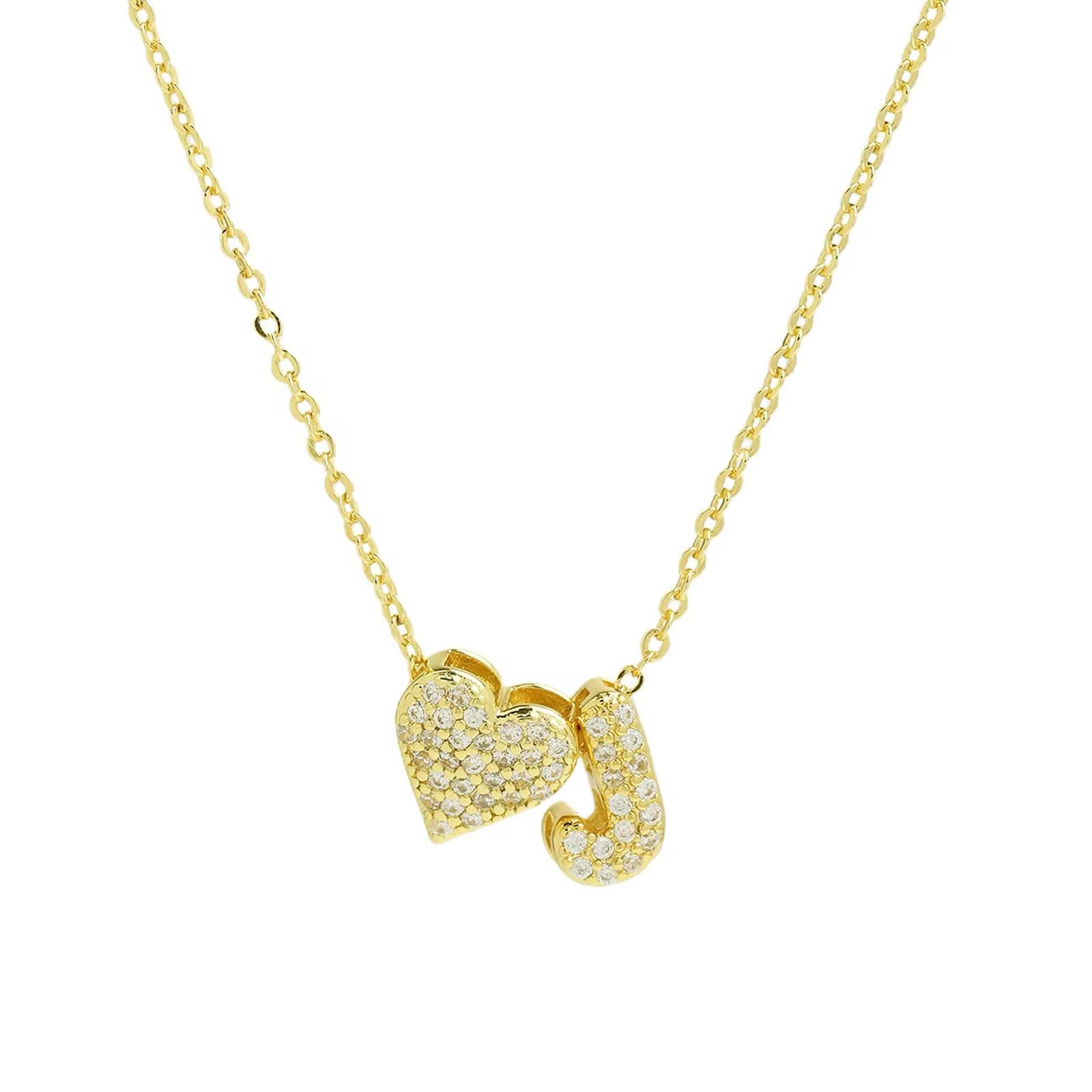 Heart Initial Necklace