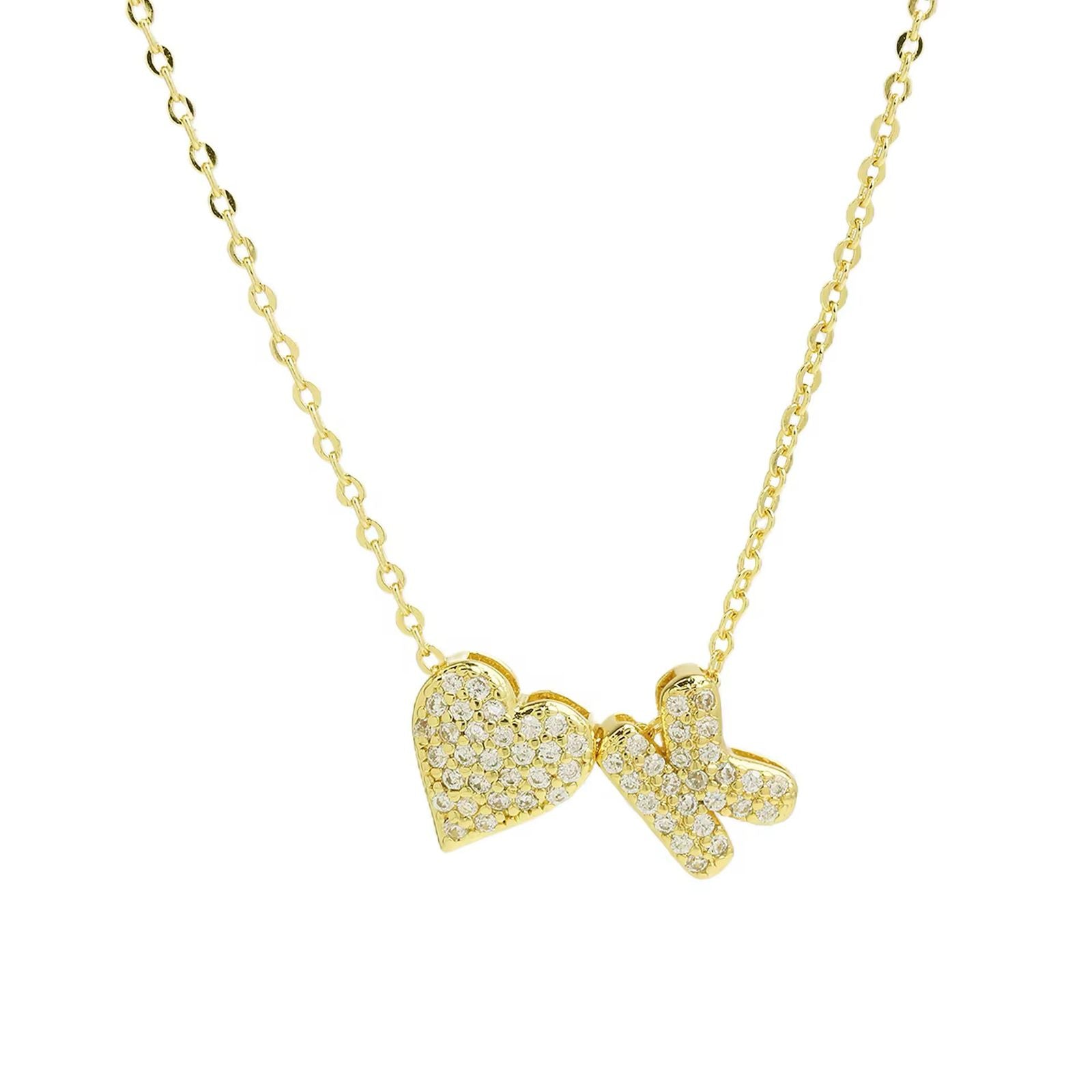 Heart Initial Necklace