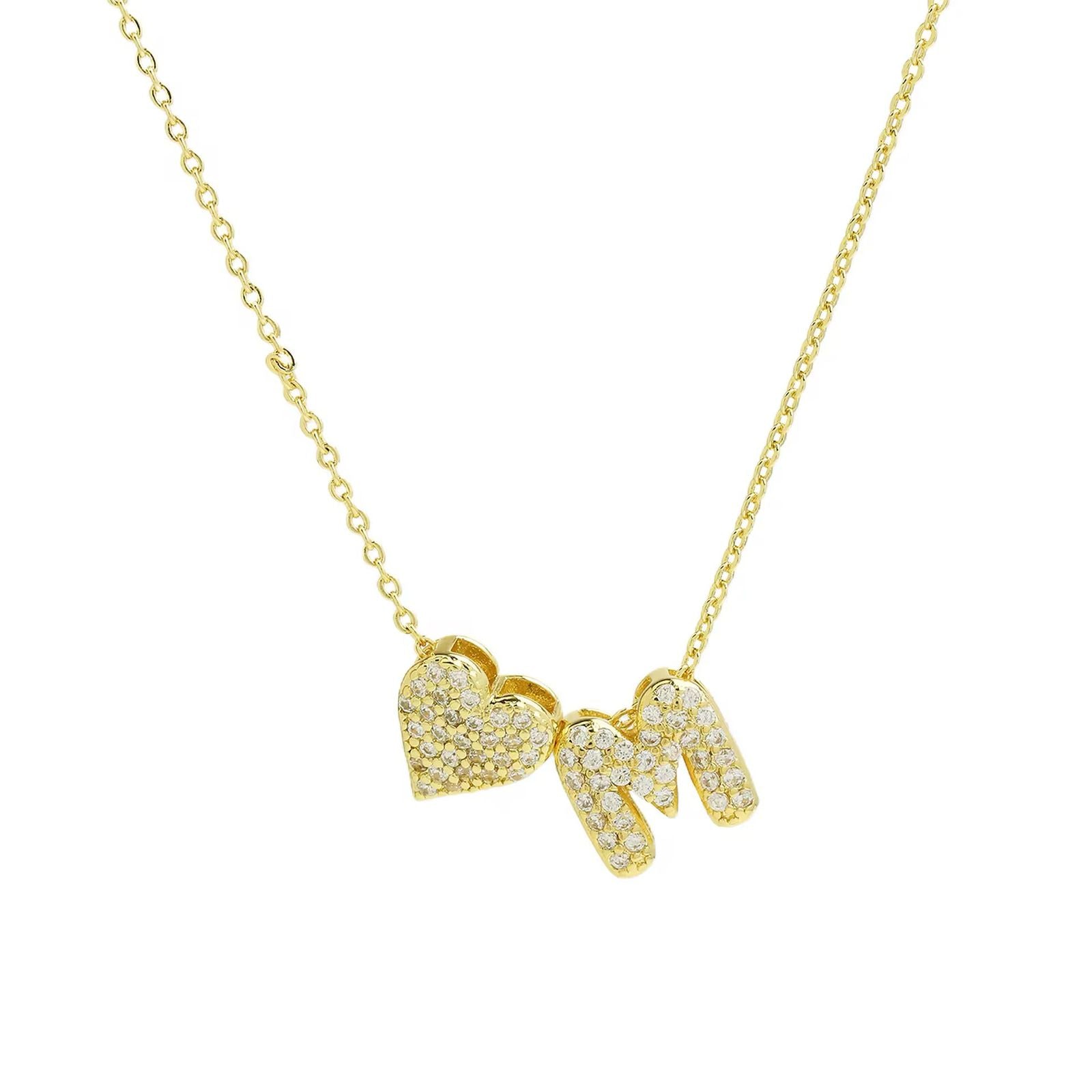 Heart Initial Necklace