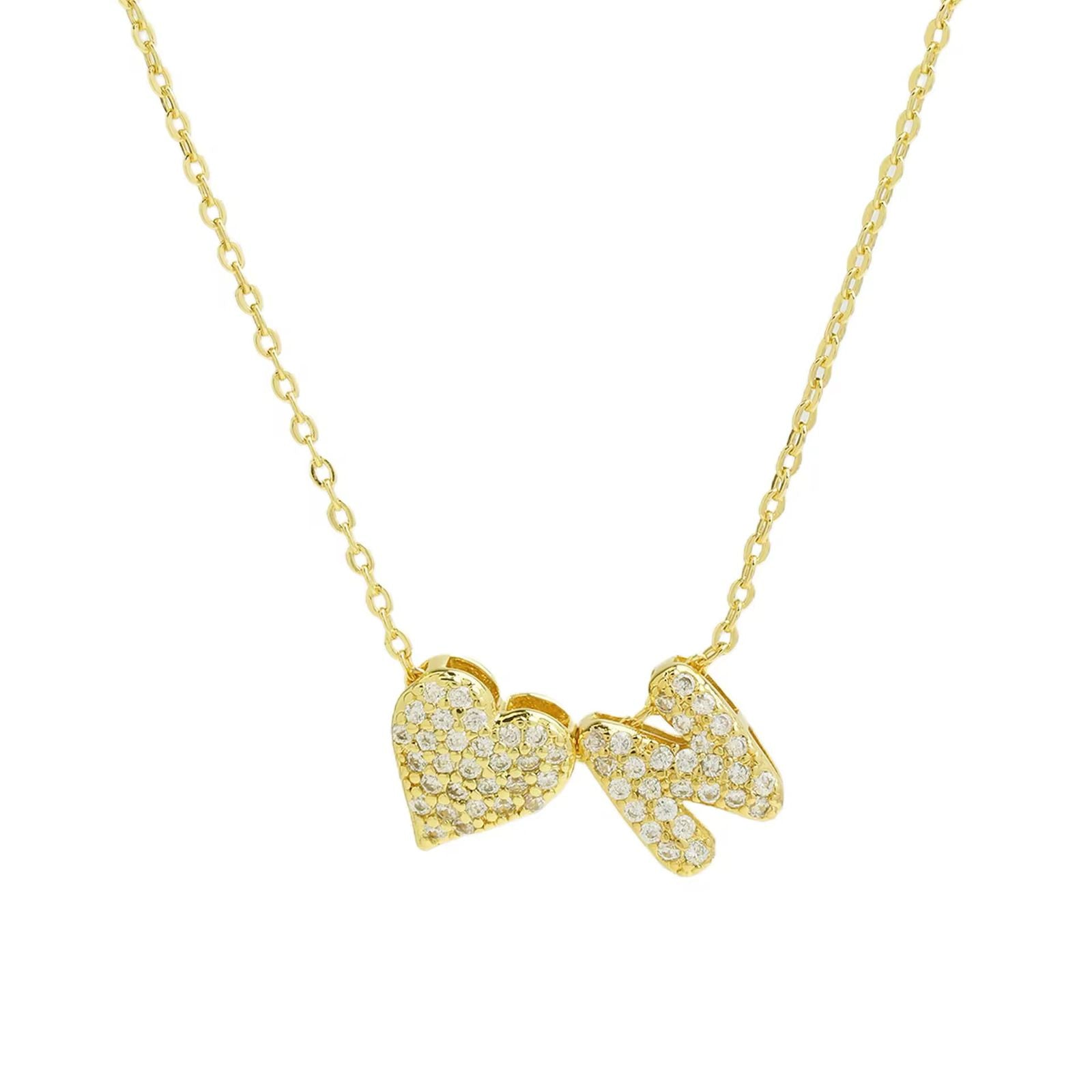 Heart Initial Necklace