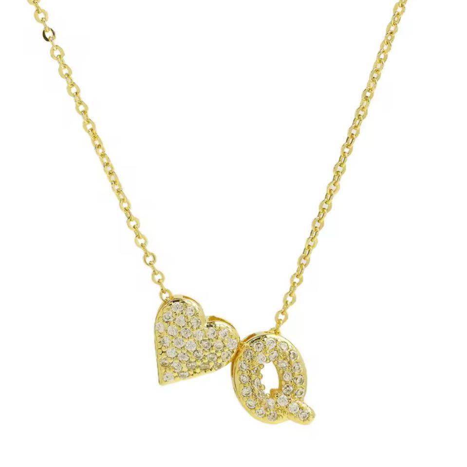 Heart Initial Necklace