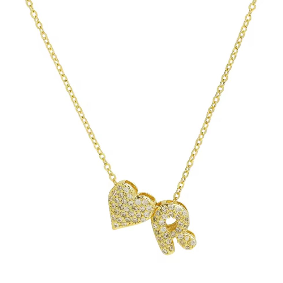 Heart Initial Necklace