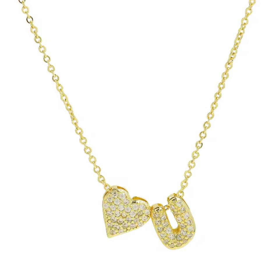 Heart Initial Necklace