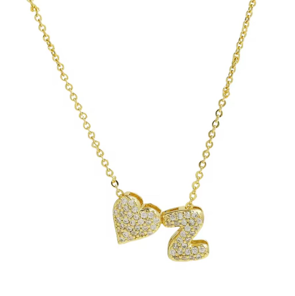 Heart Initial Necklace