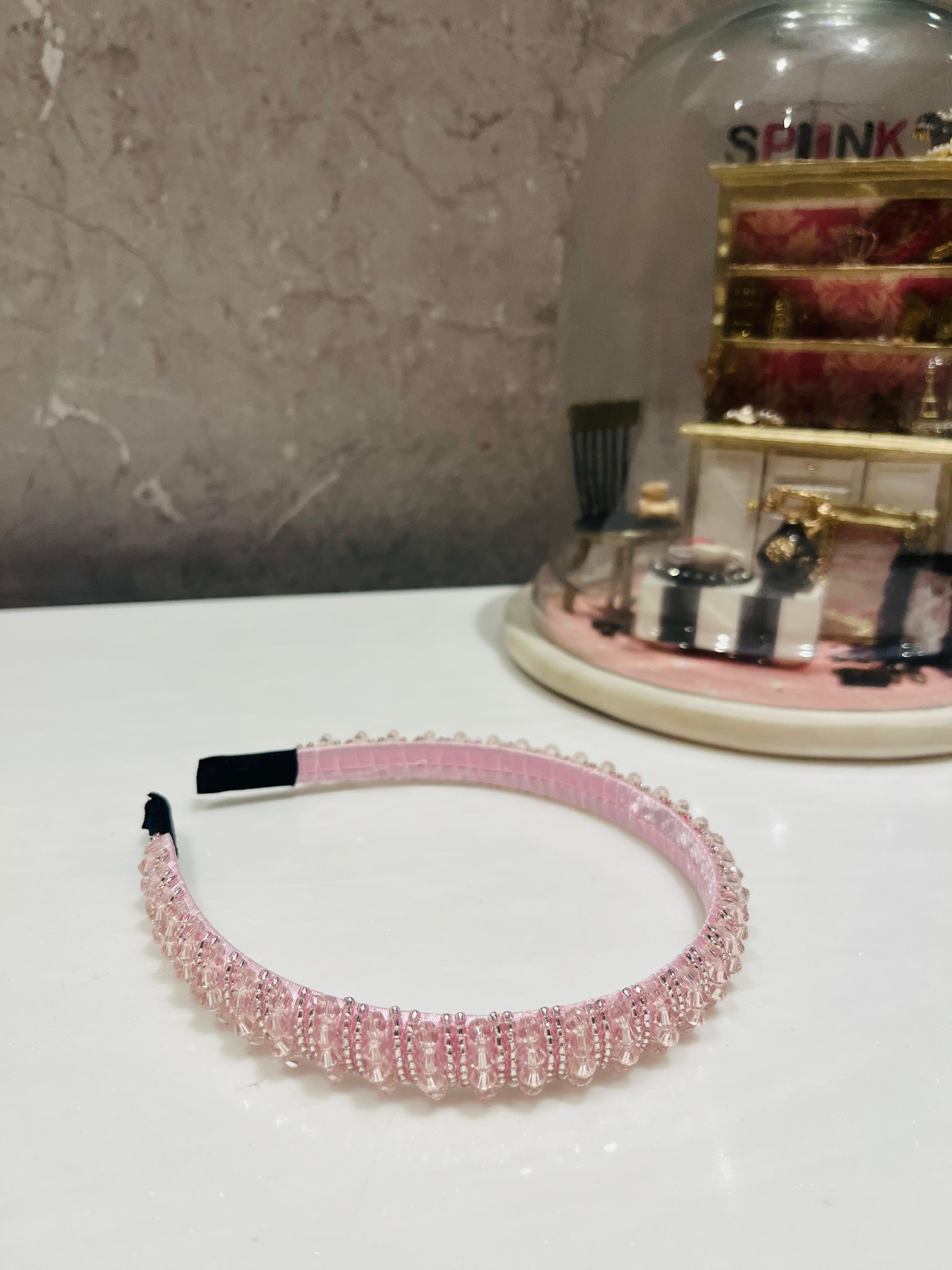 Pink Beaded Hairband