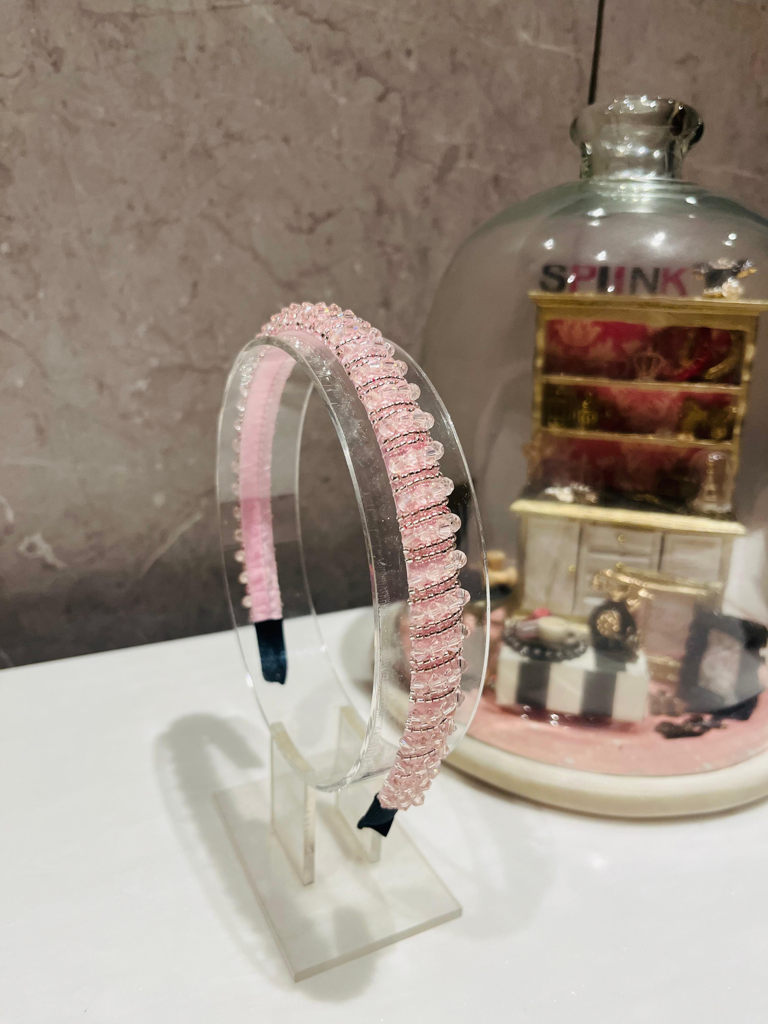 Pink Beaded Hairband