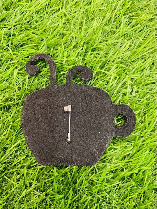 Coffee Brooch